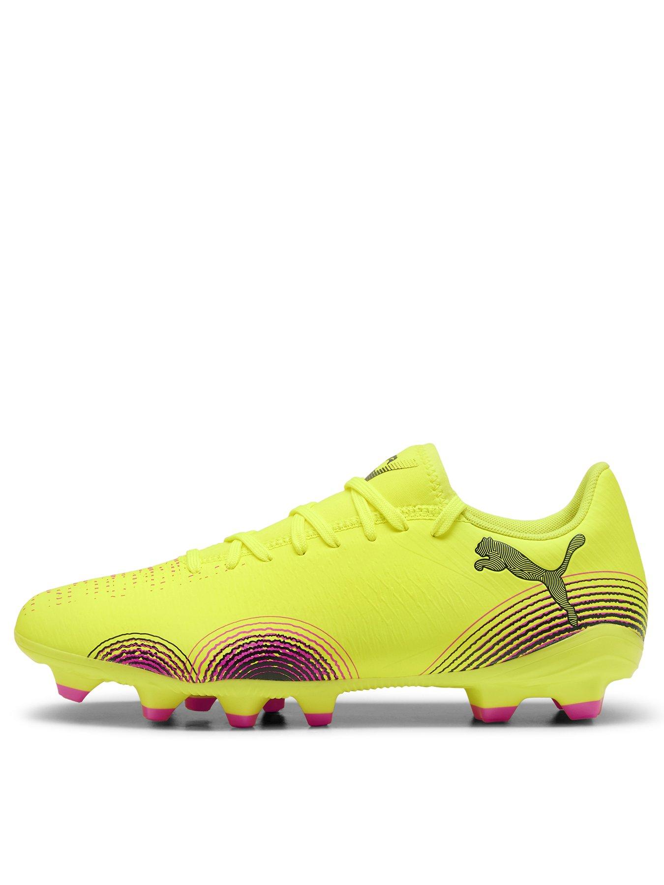 front image of puma-womens-future-8-play-firm-ground-football-boots-yellow