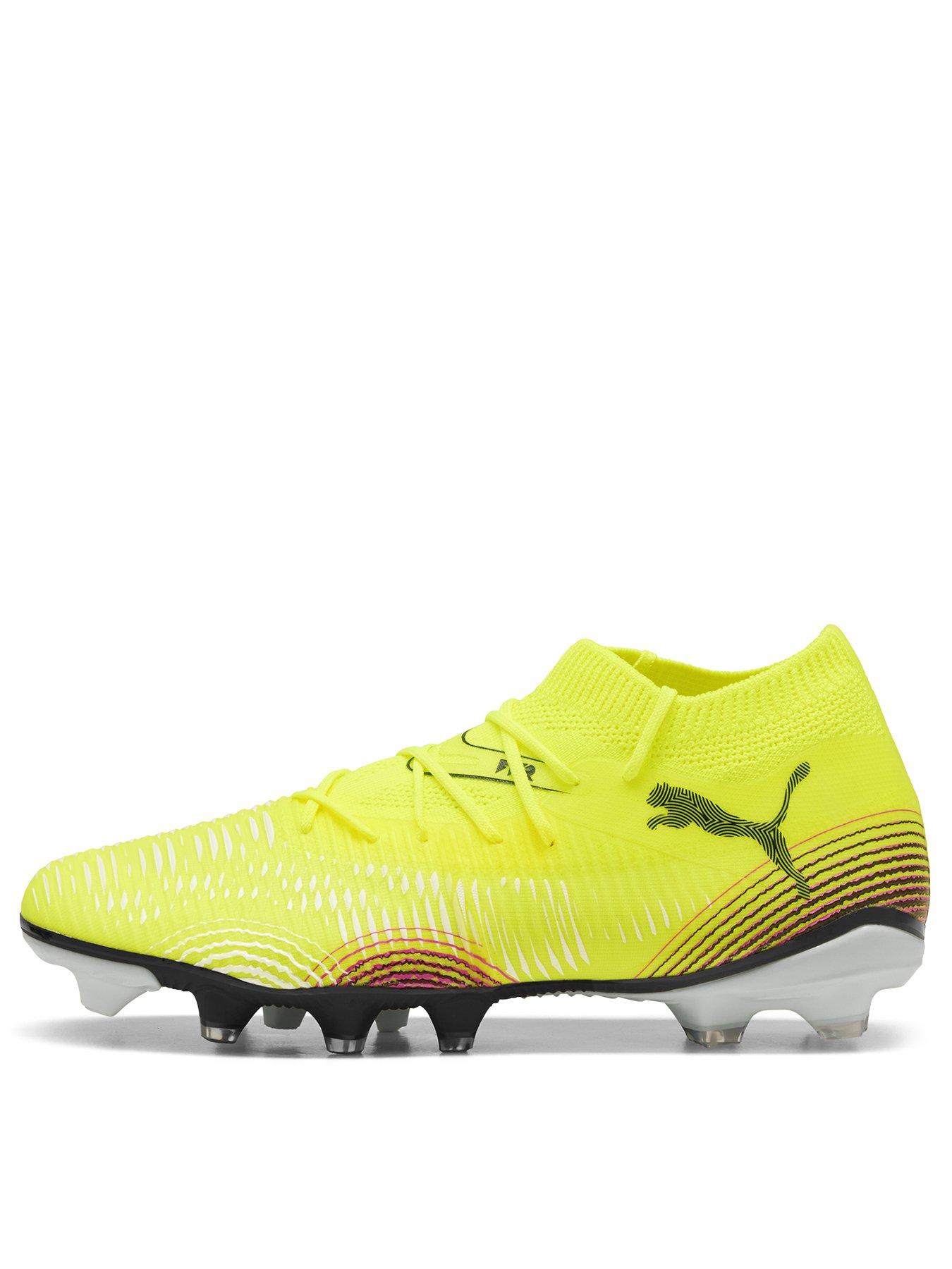 front image of puma-womens-future-8-match-firm-ground-football-boot--yellow