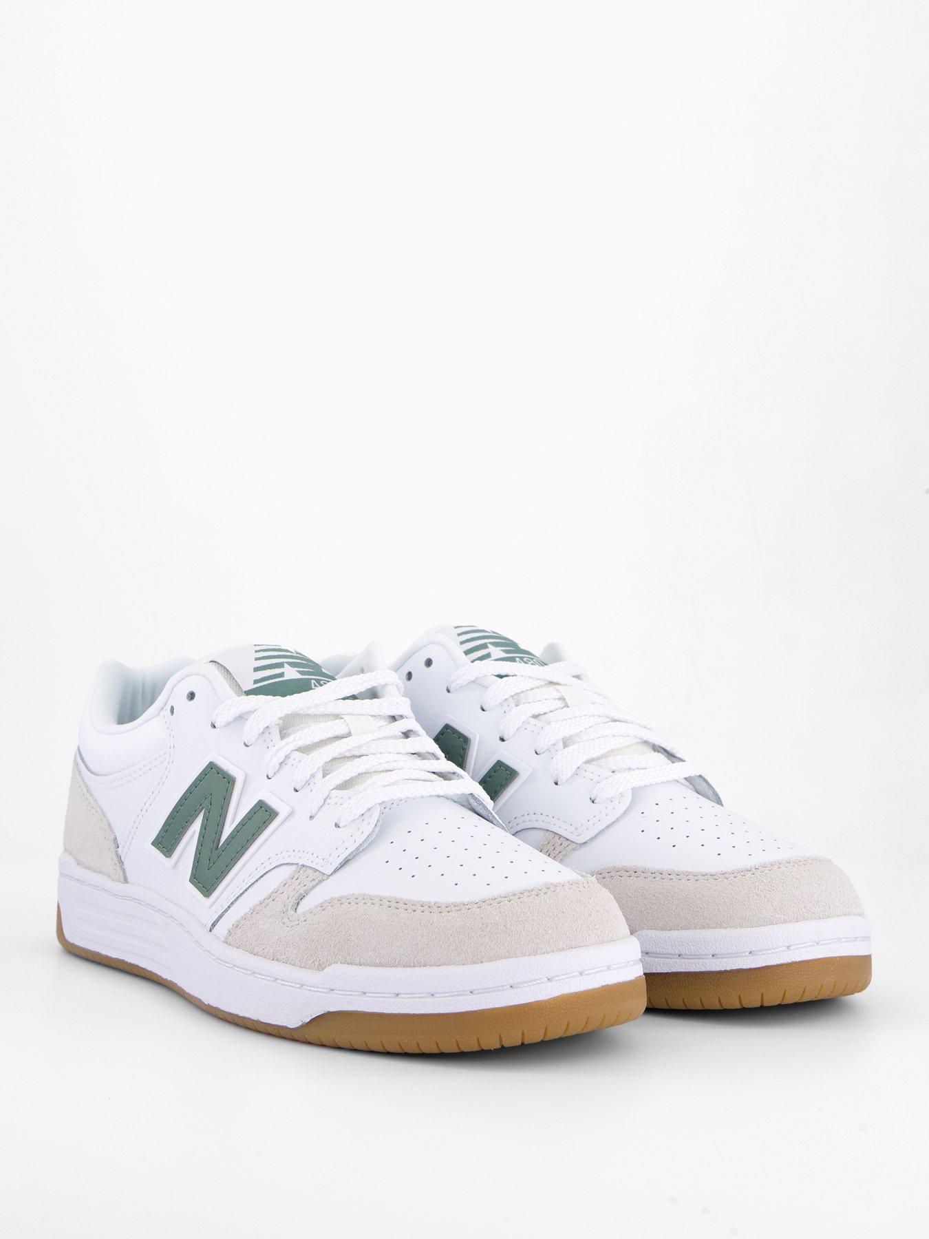 New Balance Men's 480 Trainers White Castlerock Littlewoods