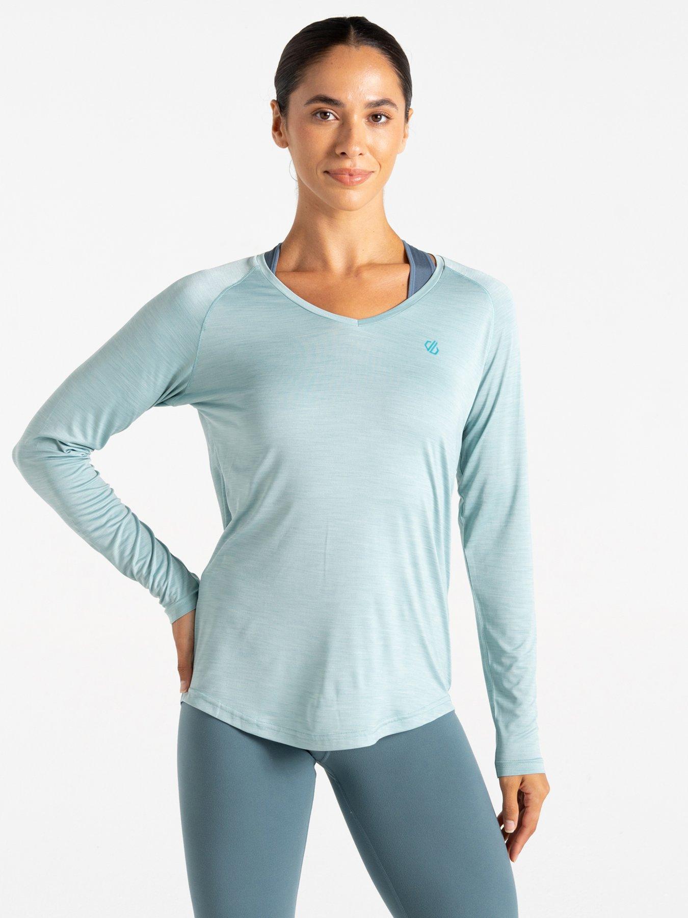 undefined Womens Discern Long Sleeve T-Shirt Workout Top - Green