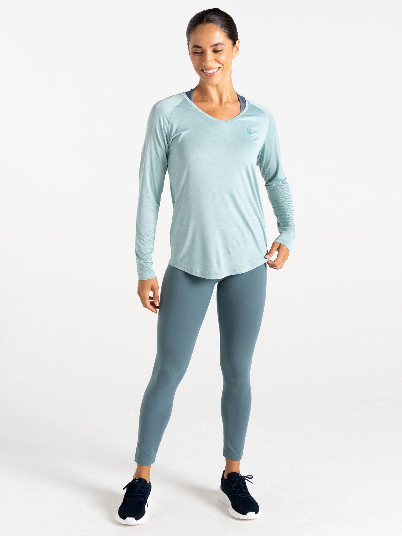  image of regatta-womens-discern-long-sleeve-t-shirt-workout-top-green