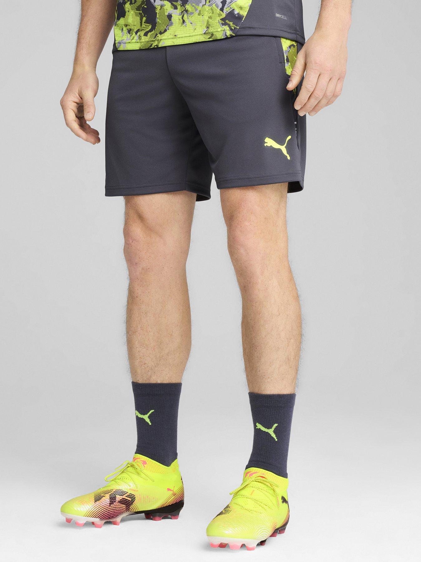 front image of puma-mens-individual-cup-shorts-grey