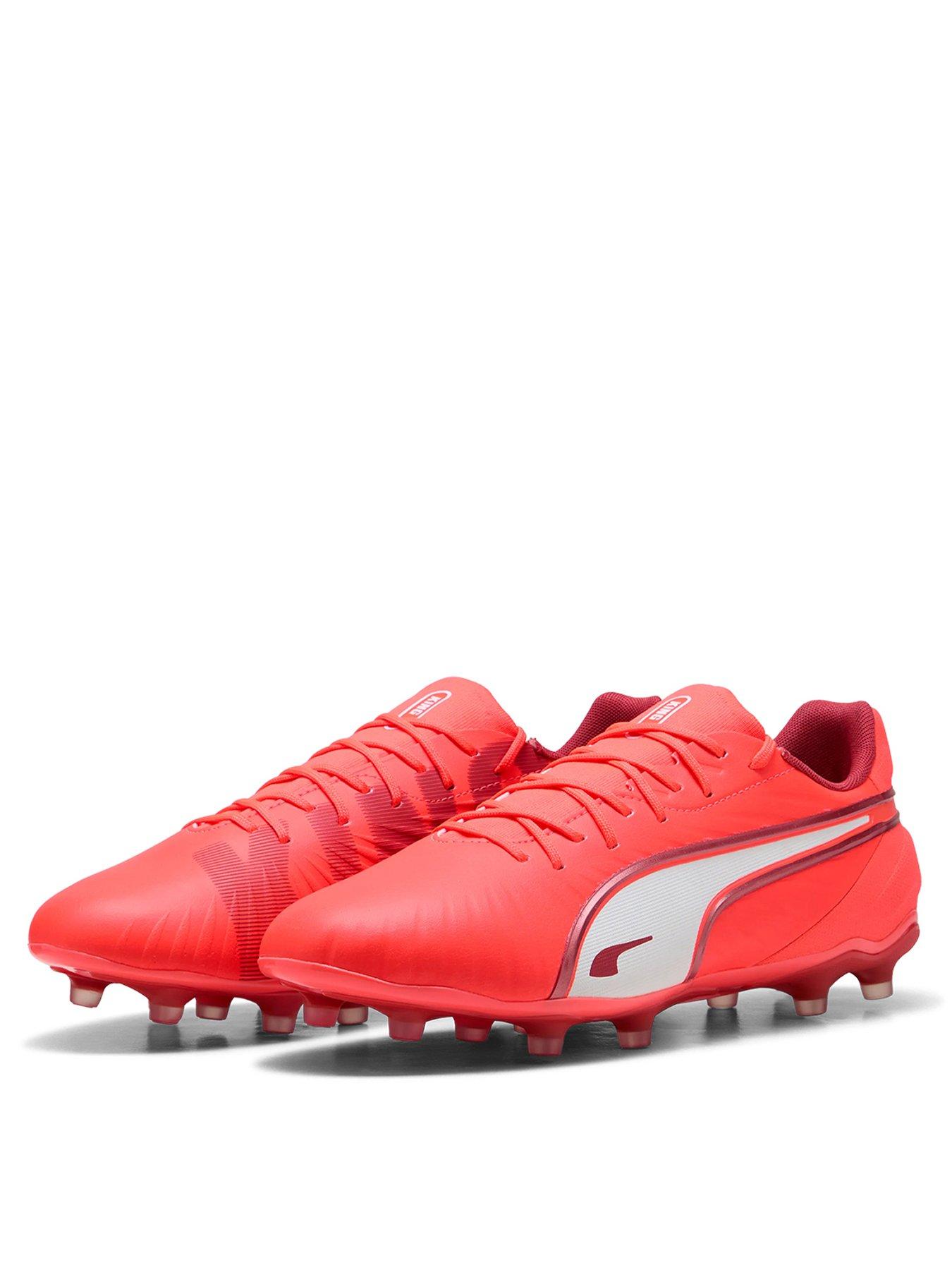  image of puma-mens-king-match-firm-ground-football-boots-red-red