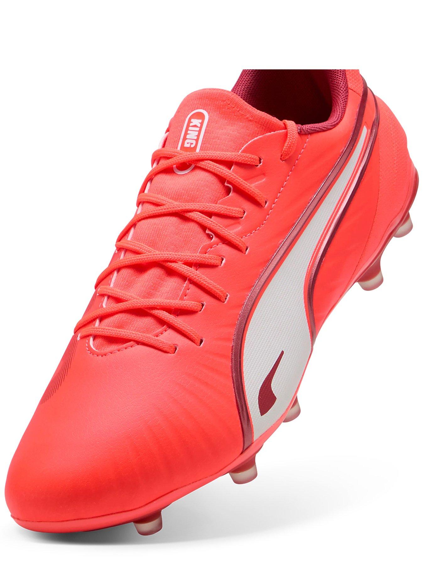  image of puma-mens-king-match-firm-ground-football-boots-red-red