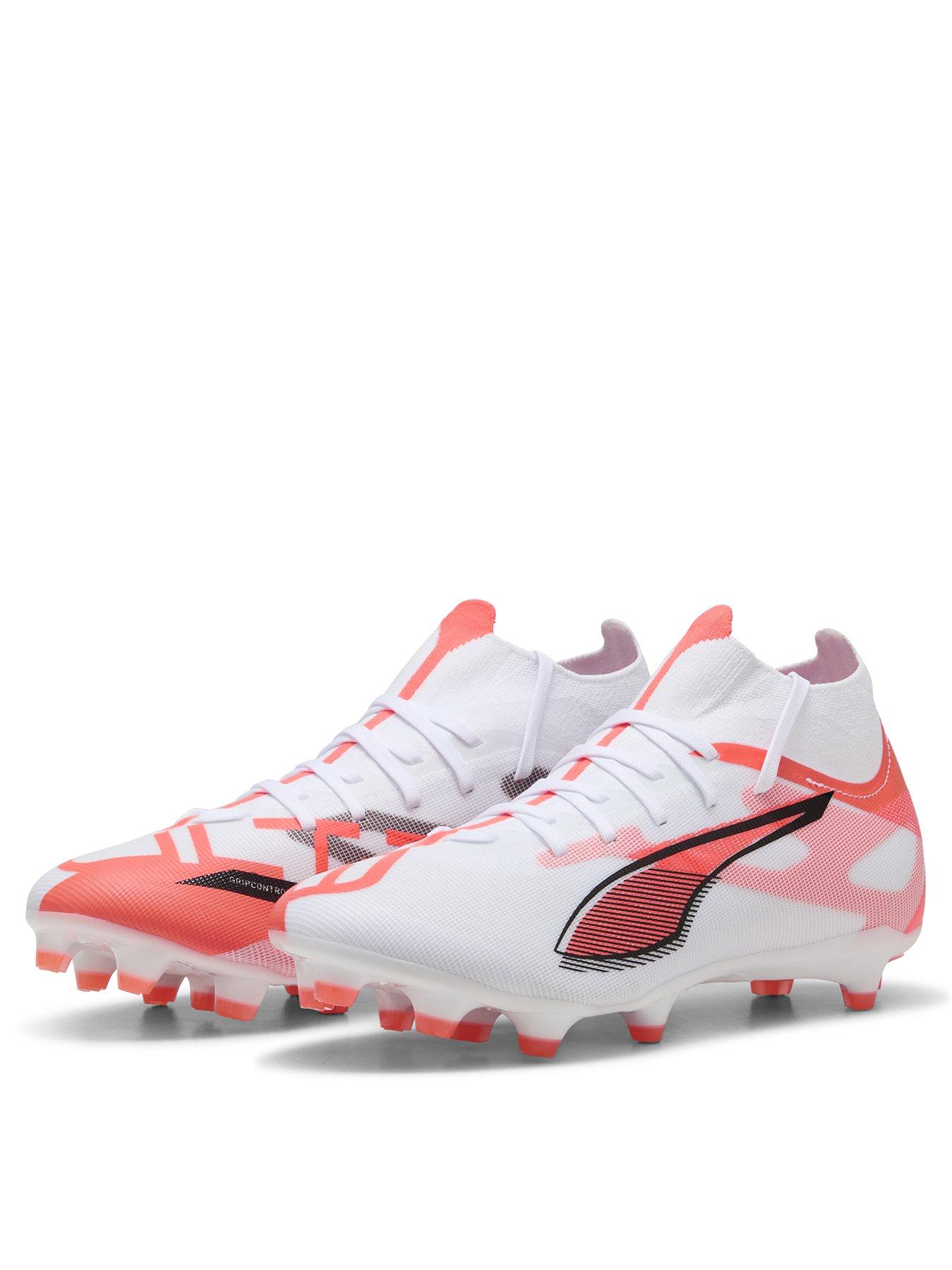 stillFront image of puma-womens-ultra-5-match-laceless-firm-ground-football-boots-white
