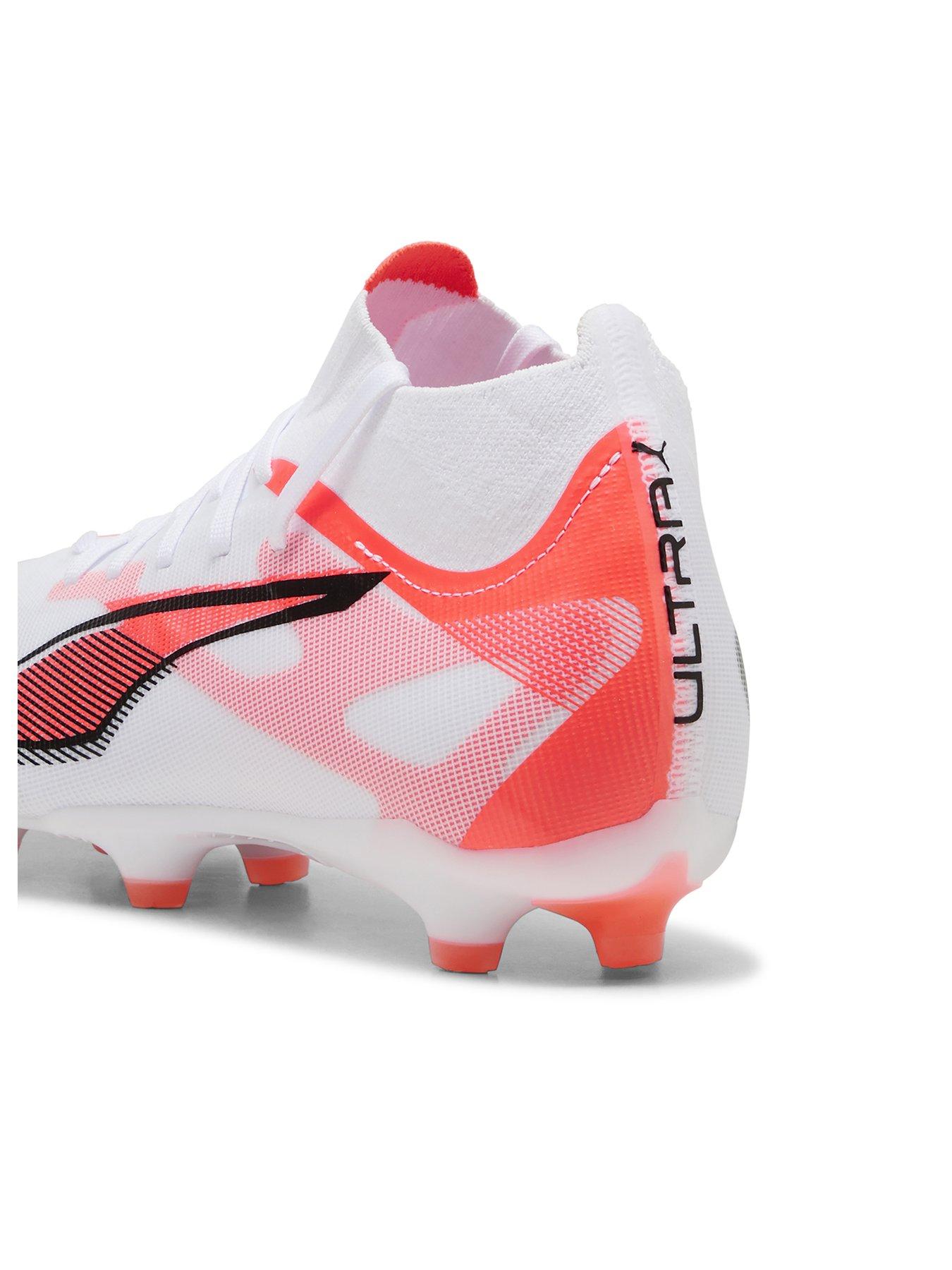  image of puma-womens-ultra-5-match-laceless-firm-ground-football-boots-white