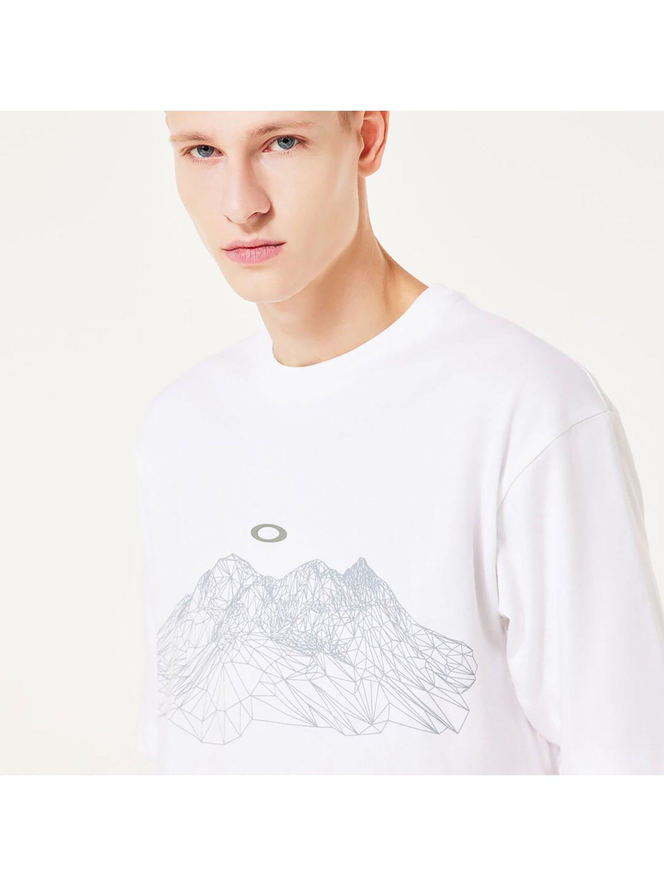  image of oakley-mens-wired-mtn-scape-t-shirt-white