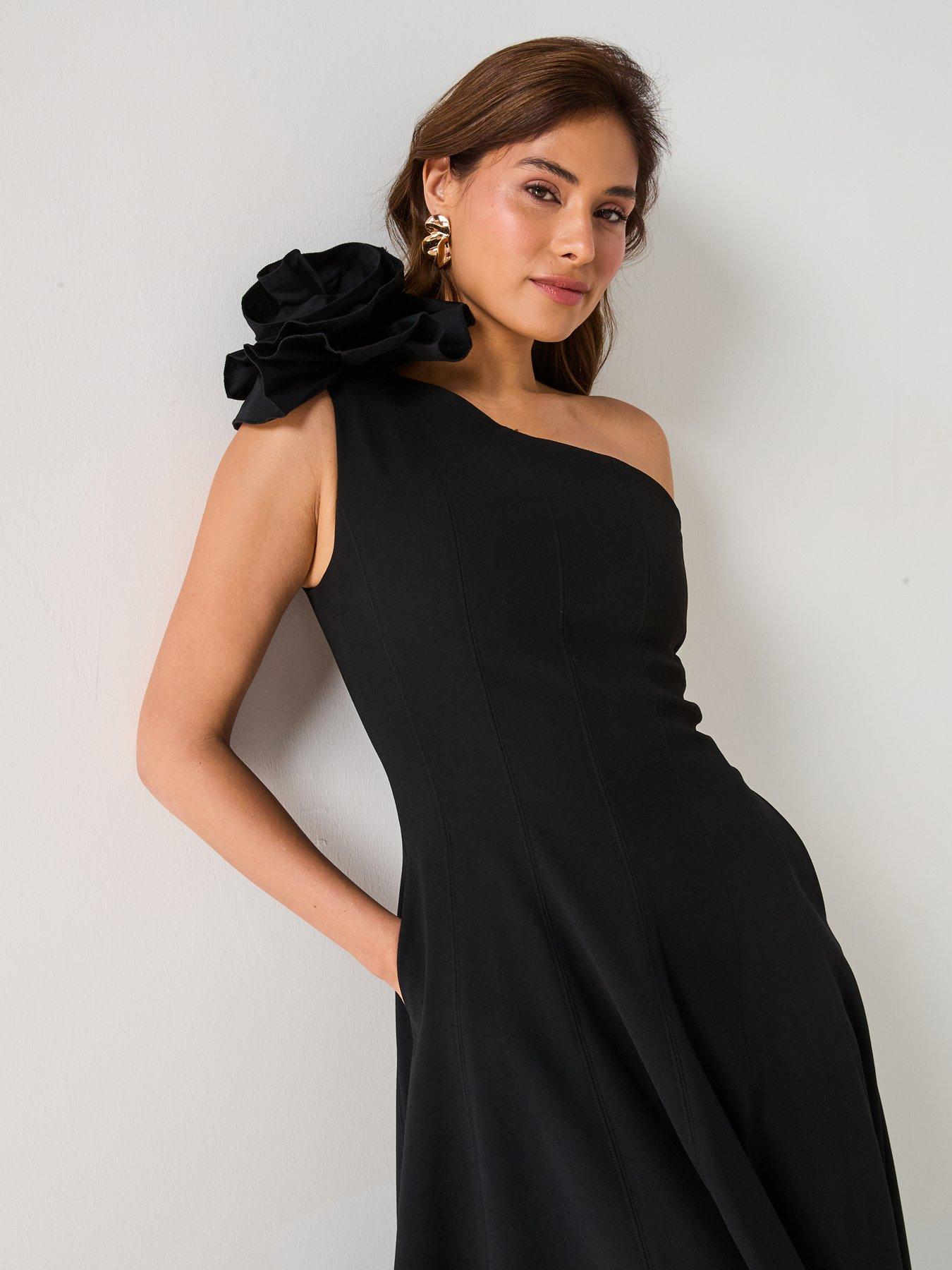 v-by-very-one-shoulder-corsage-midaxi-dress-black