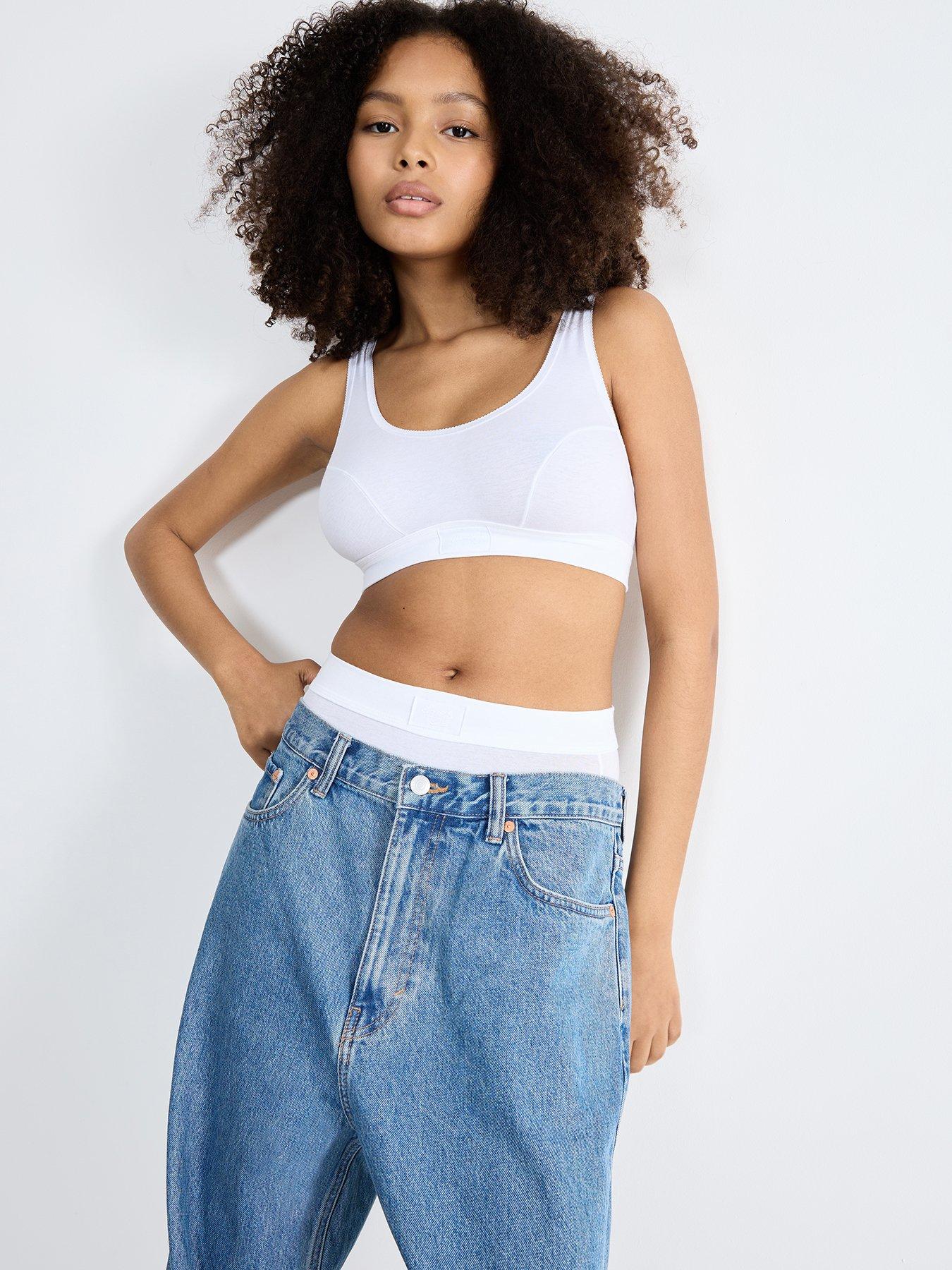 Image 1 of 4 of Sloggi Double Comfort Crop Top - White