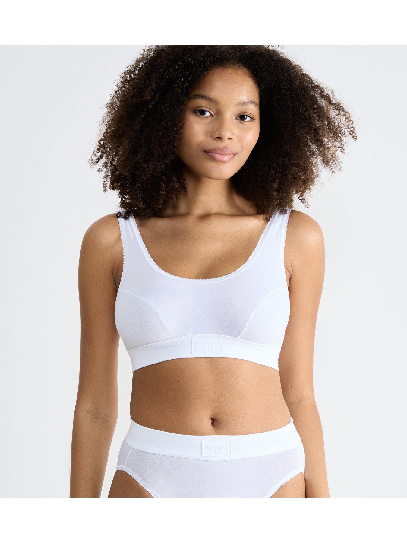 Image 2 of 4 of Sloggi Double Comfort Crop Top - White