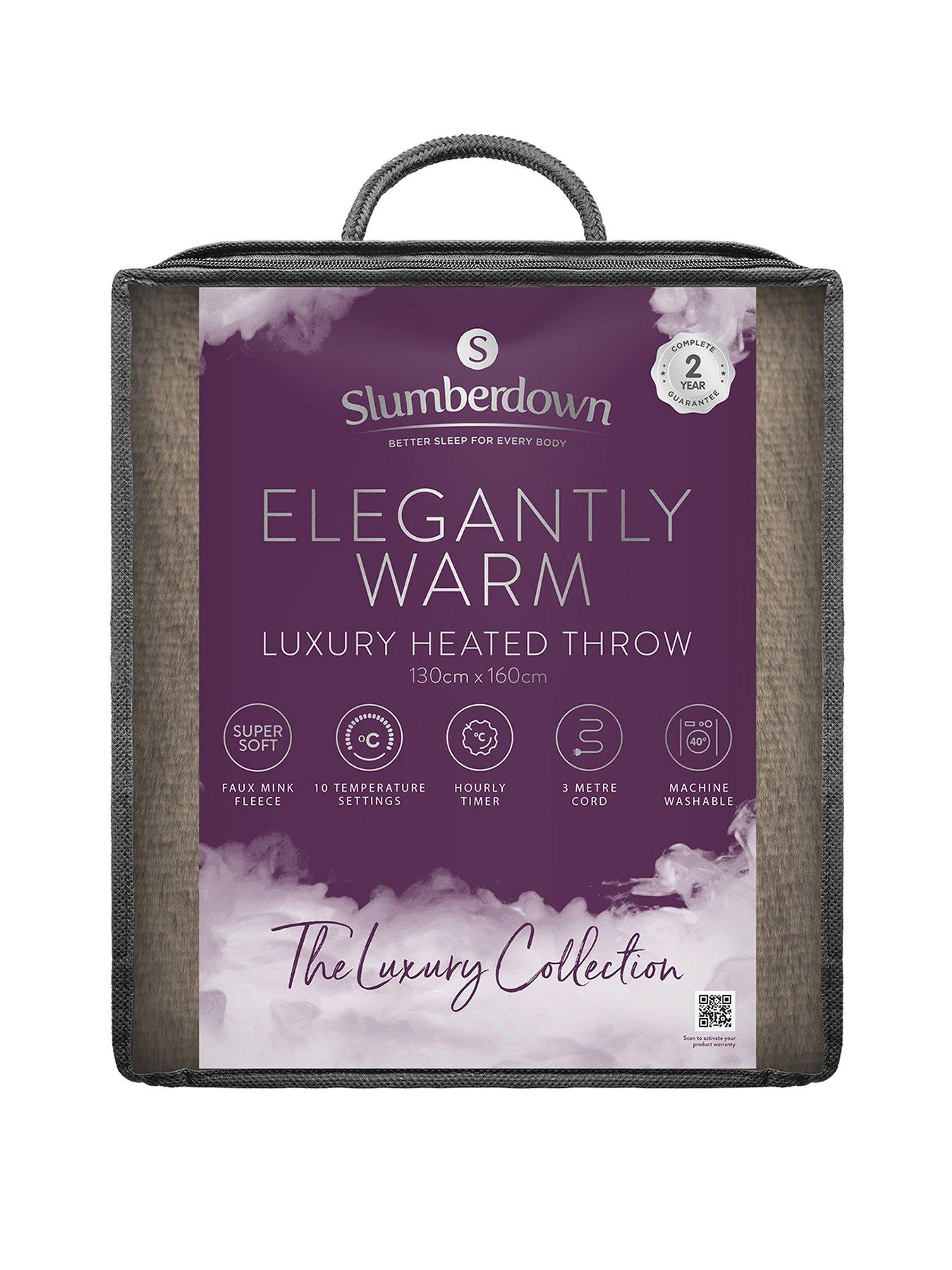 Slumberdown Elegantly Warm Luxury Heated Throw- Mole