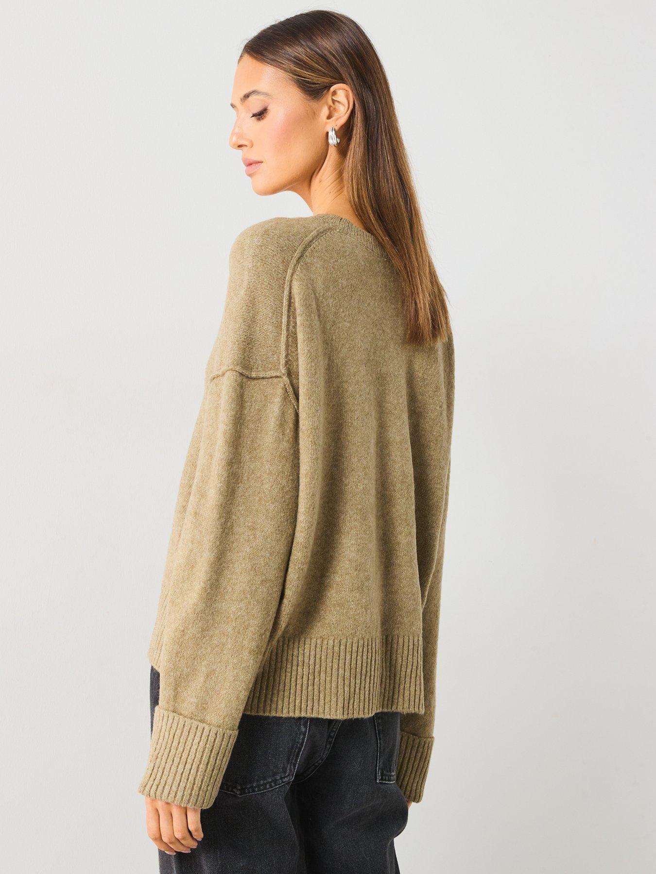 Image 2 of 6 of Mango Knitted Jumper - Khaki