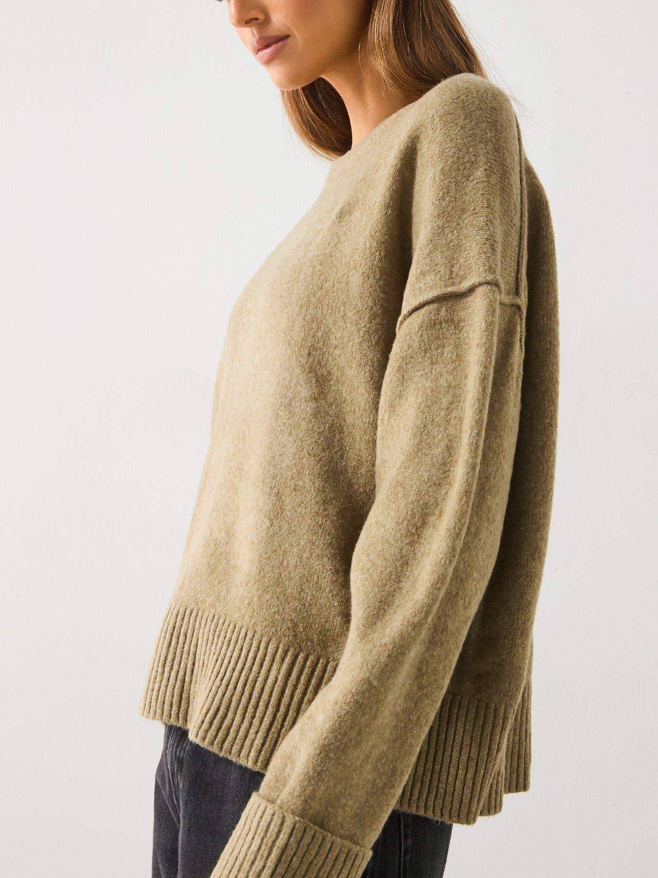 Image 5 of 6 of Mango Knitted Jumper - Khaki