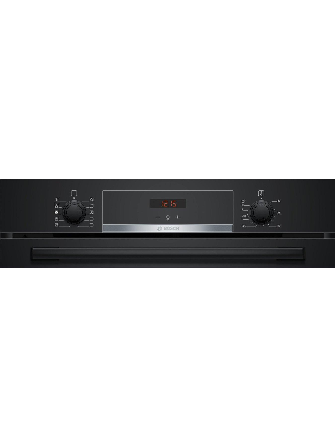  image of bosch-series-4-hqa534bb3b-built-in-electric-single-oven-with-hotair-steam-black