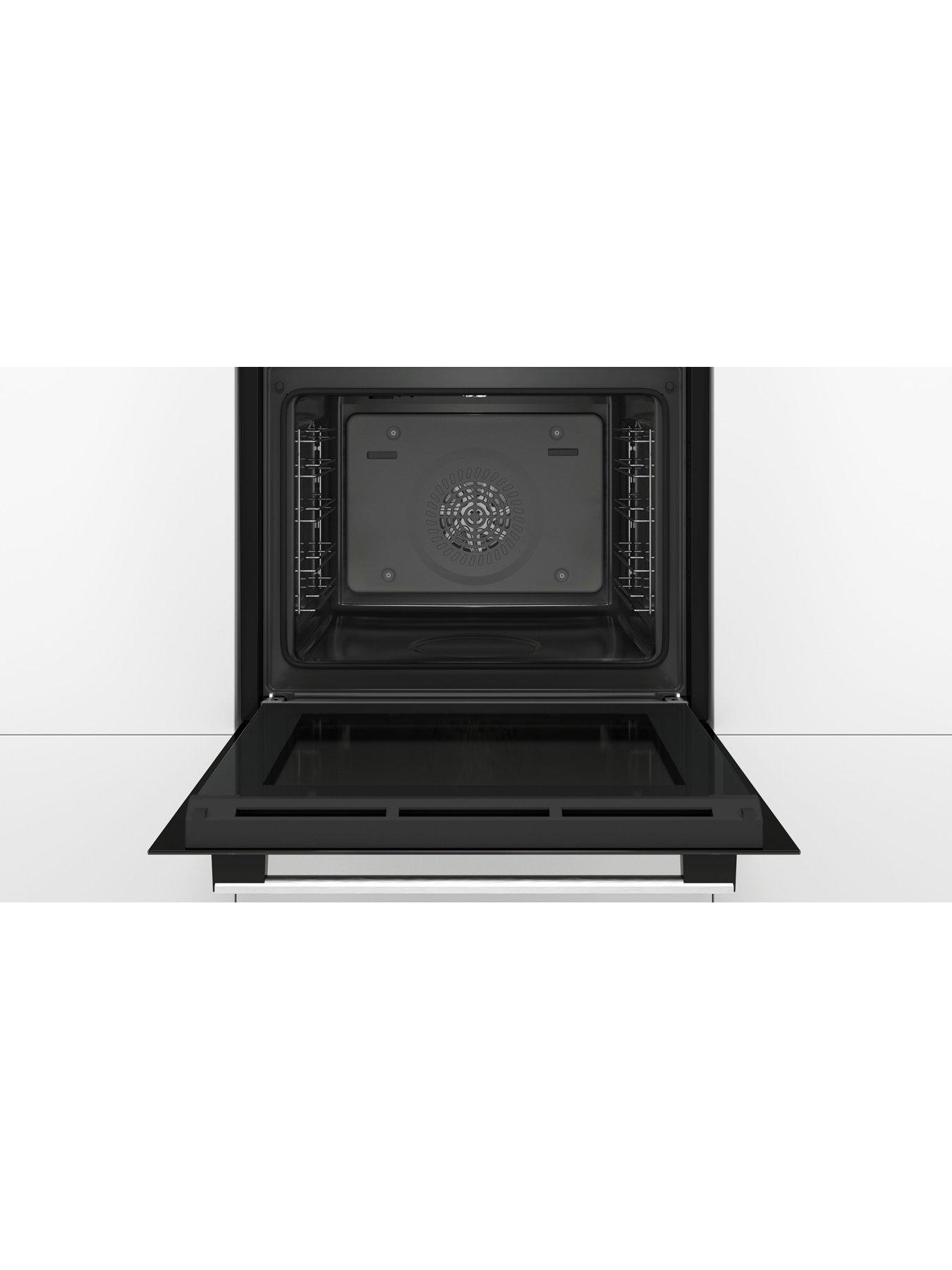  image of bosch-series-4-hqa534bb3b-built-in-electric-single-oven-with-hotair-steam-black