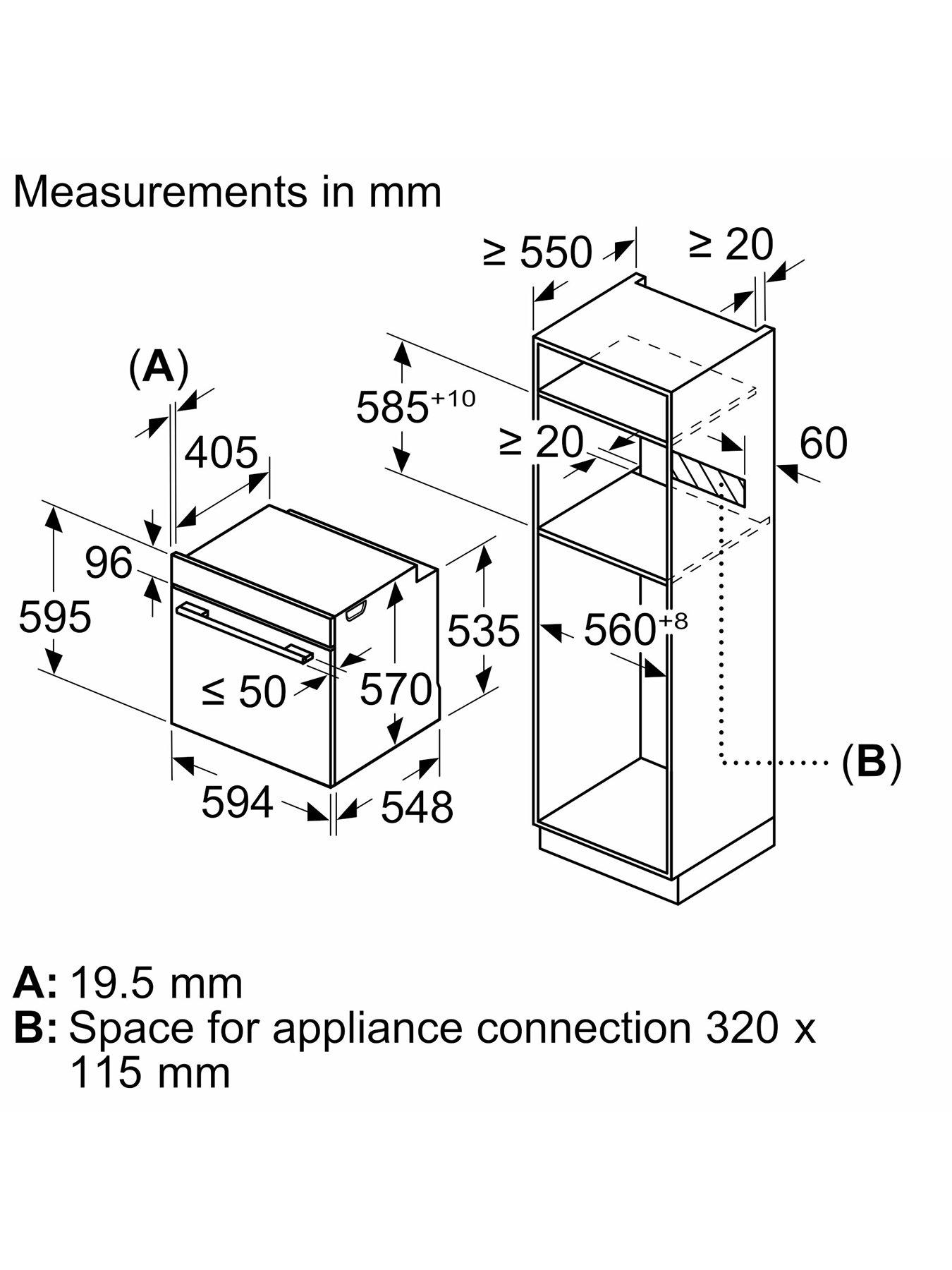  image of bosch-series-4-hqa574bb3b-built-in-electric-single-oven-with-pyrolytic-cleaning-black