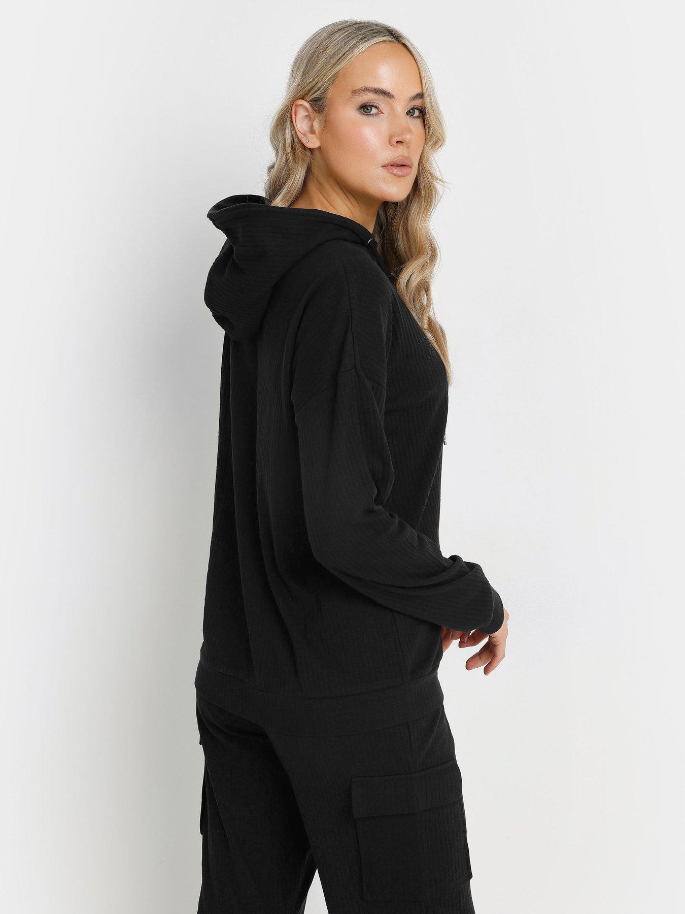 Image 2 of 4 of Long Tall Sally Tall Ribbed Cargo Hoodie - Green
