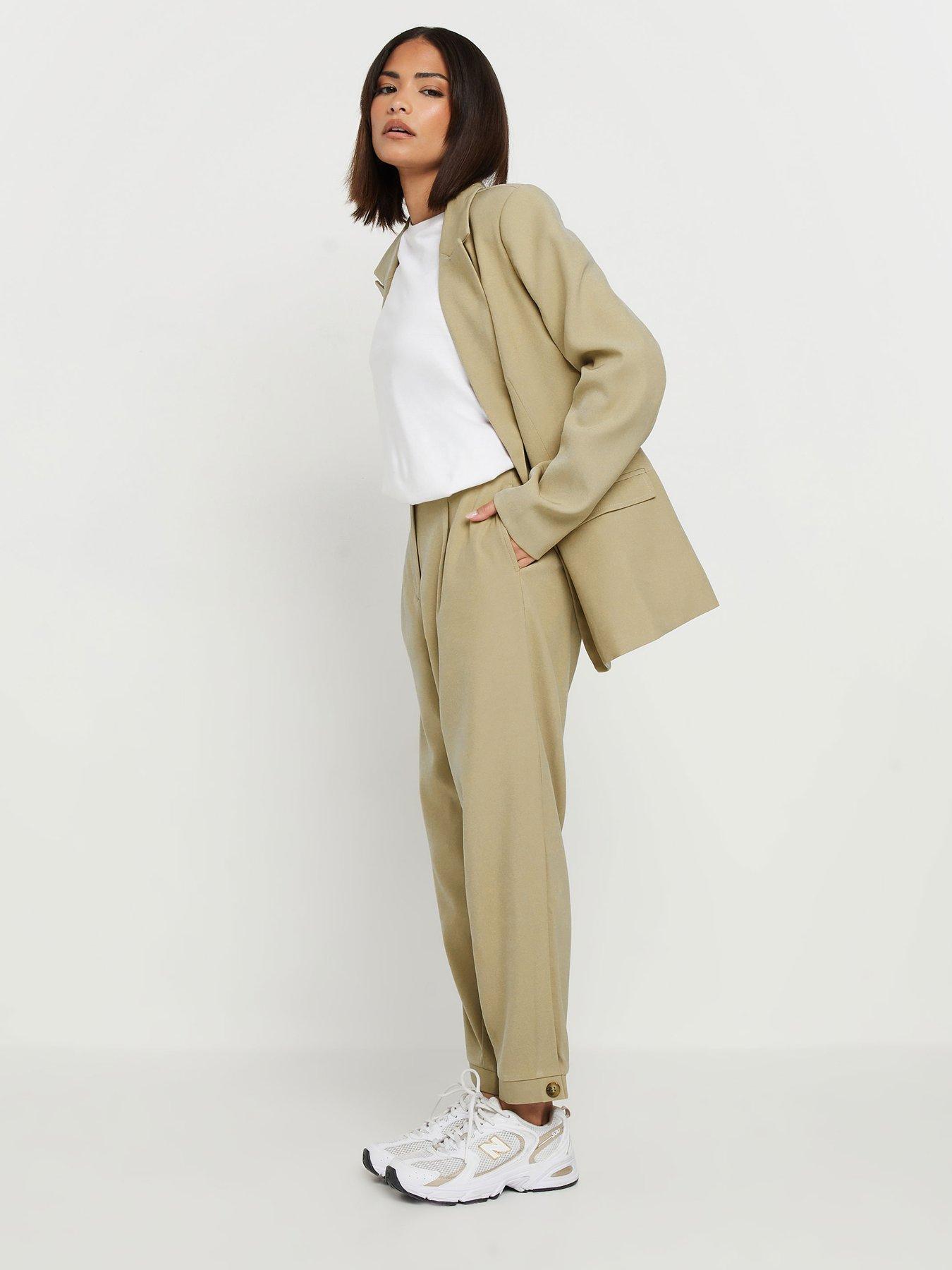  image of pixiegirl-petite-barrel-button-cuff-trouser-natural