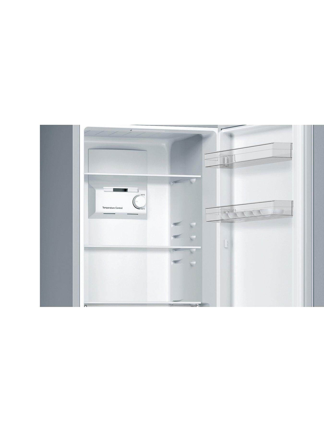  image of bosch-series-2-kgn33nlebg-176cm-high-5050-fridge-freezer-stainless-steel-look-e-rated