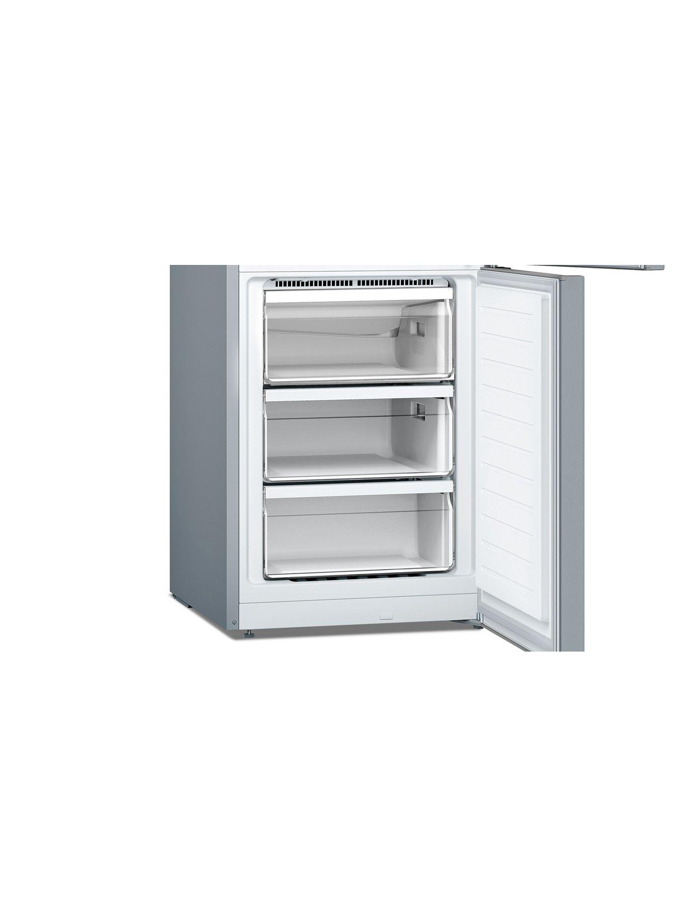  image of bosch-series-2-kgn33nlebg-176cm-high-5050-fridge-freezer-stainless-steel-look-e-rated