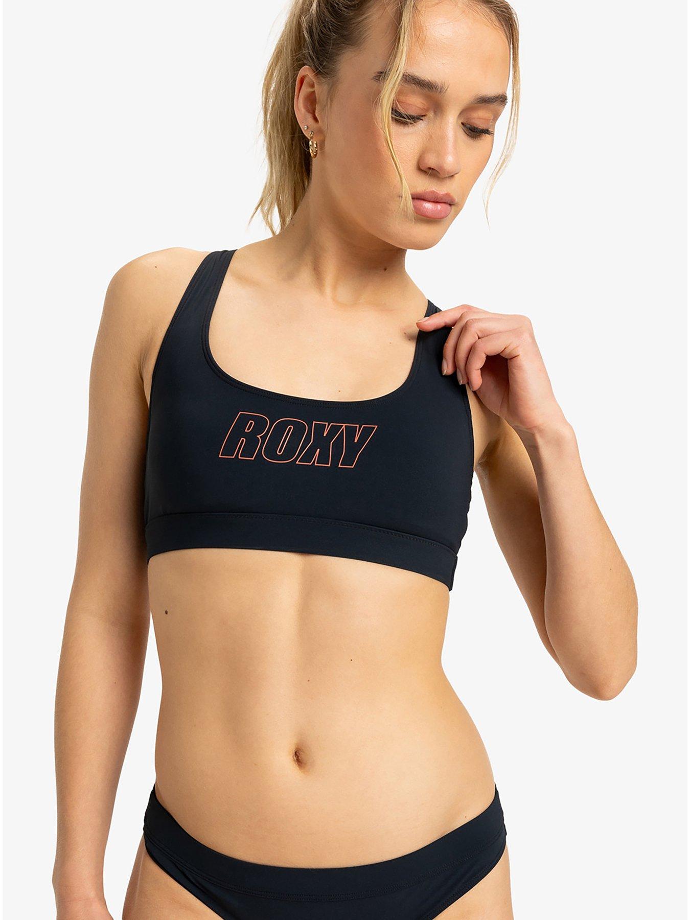 undefined Womens Active Bralette Tank Separate Top Swimsuit - Black