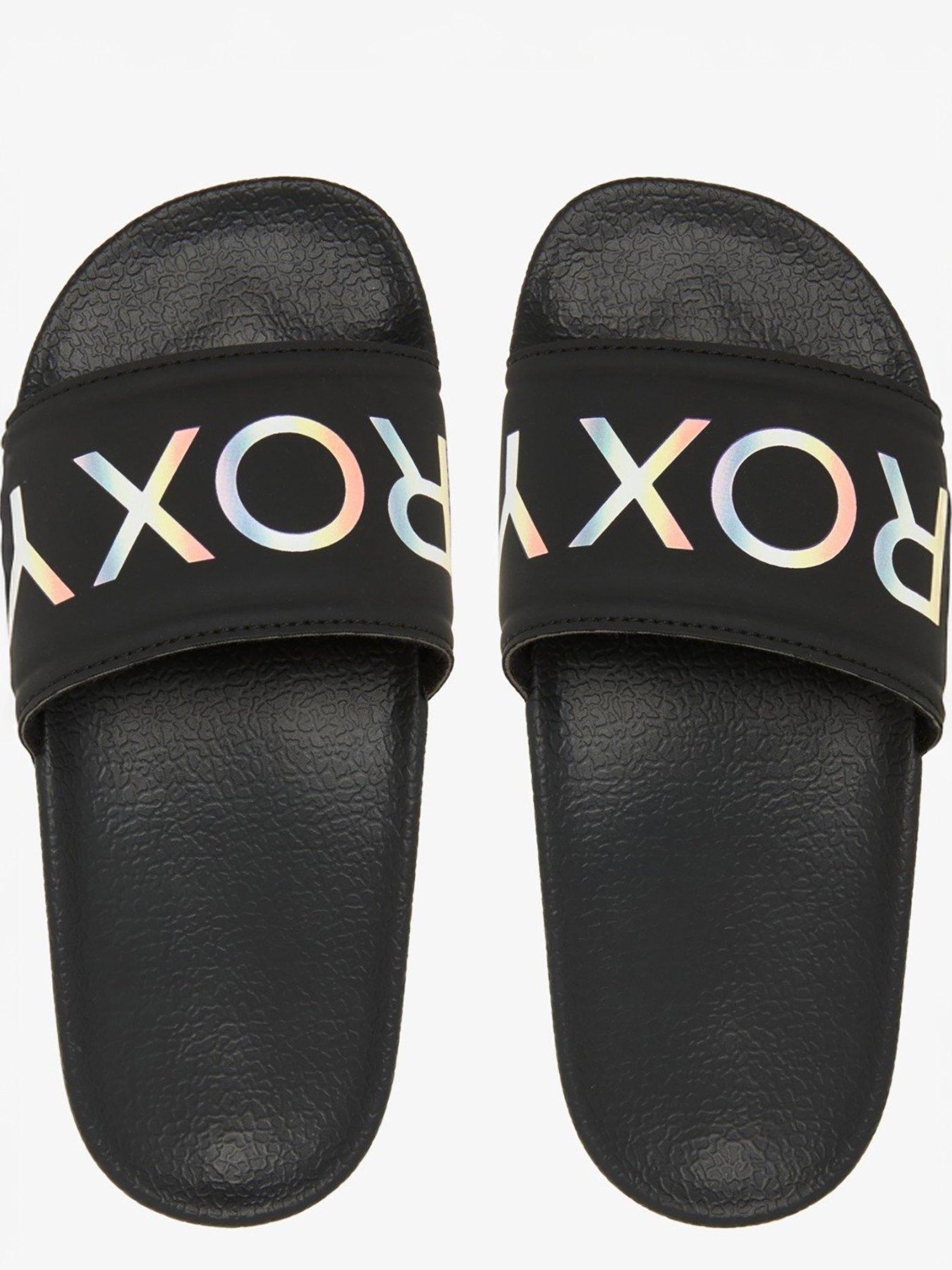 Roxy Girls Girl Slippy 2 Slide Sandals - Black | Littlewoods
