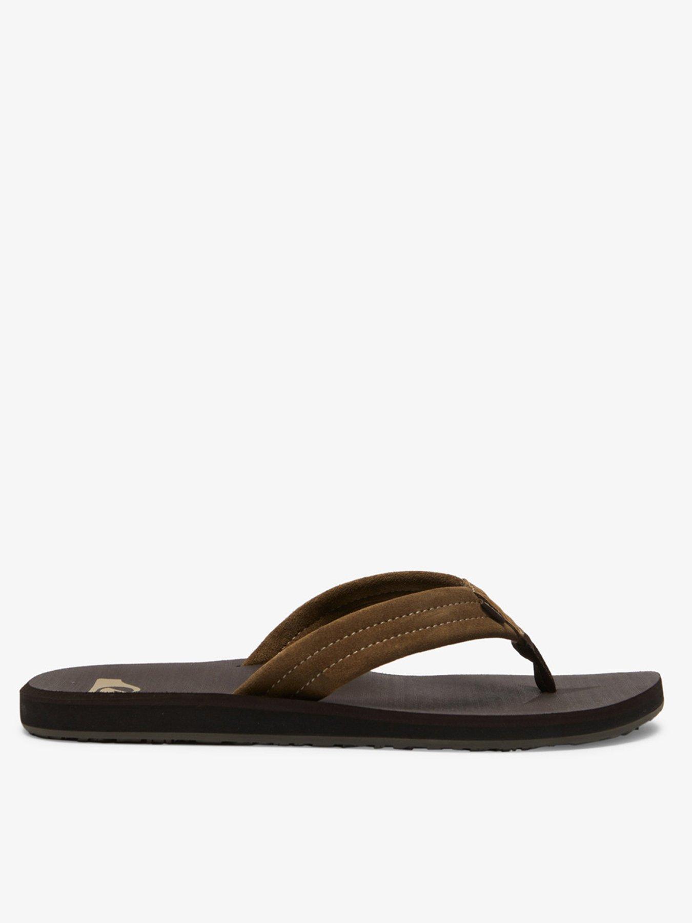 undefined Mens Carver Suede Core Flip Flops - Brown