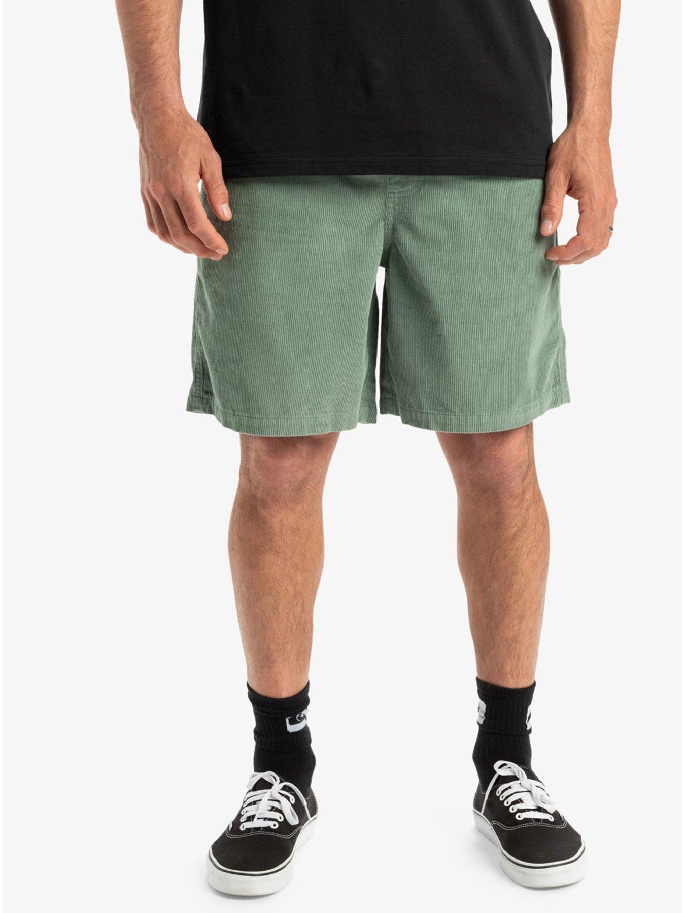 Quiksilver Mens Taxer Cord Shorts - Green