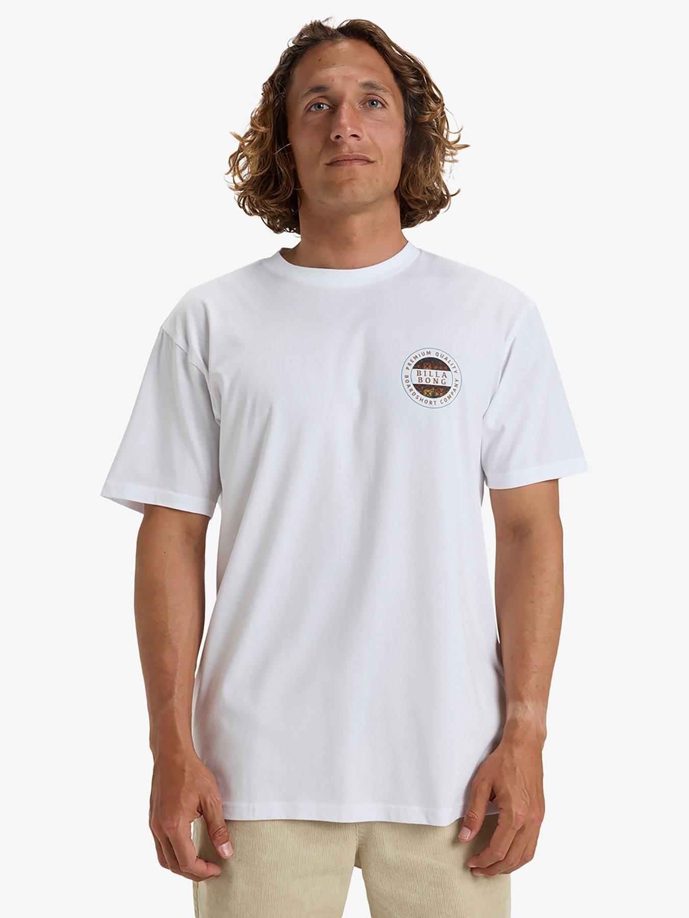 undefined Mens Rotor Fill Short Sleeve Tops - White