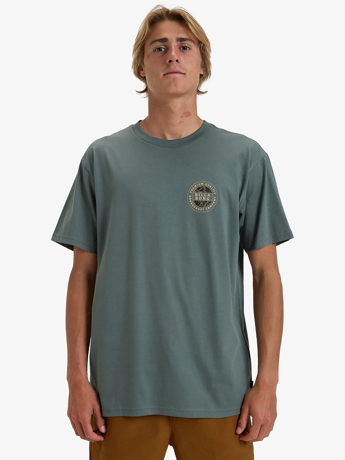 undefined Mens Rotor Fill Short Sleeve Tops - Green