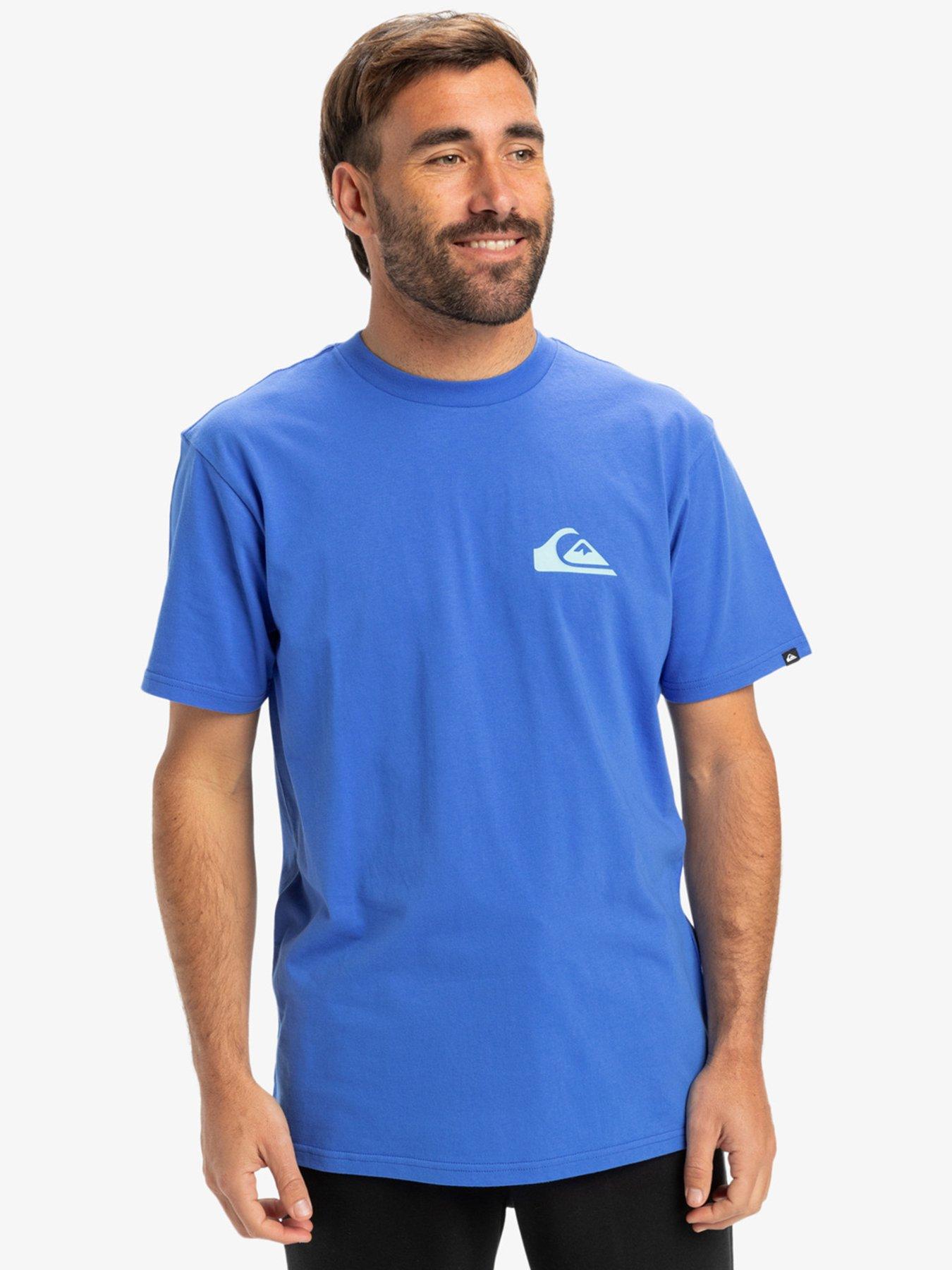 Quiksilver Mens Everyday Mini Logo Short Sleeve Tee - Blue