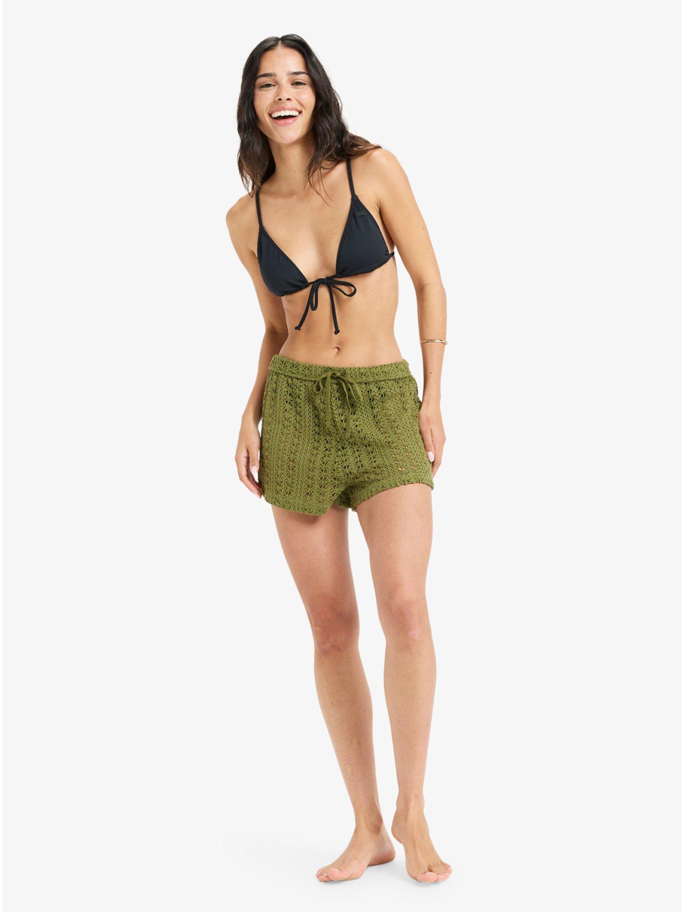  image of roxy-womens-sunnies-on-short-swim-coverup-green