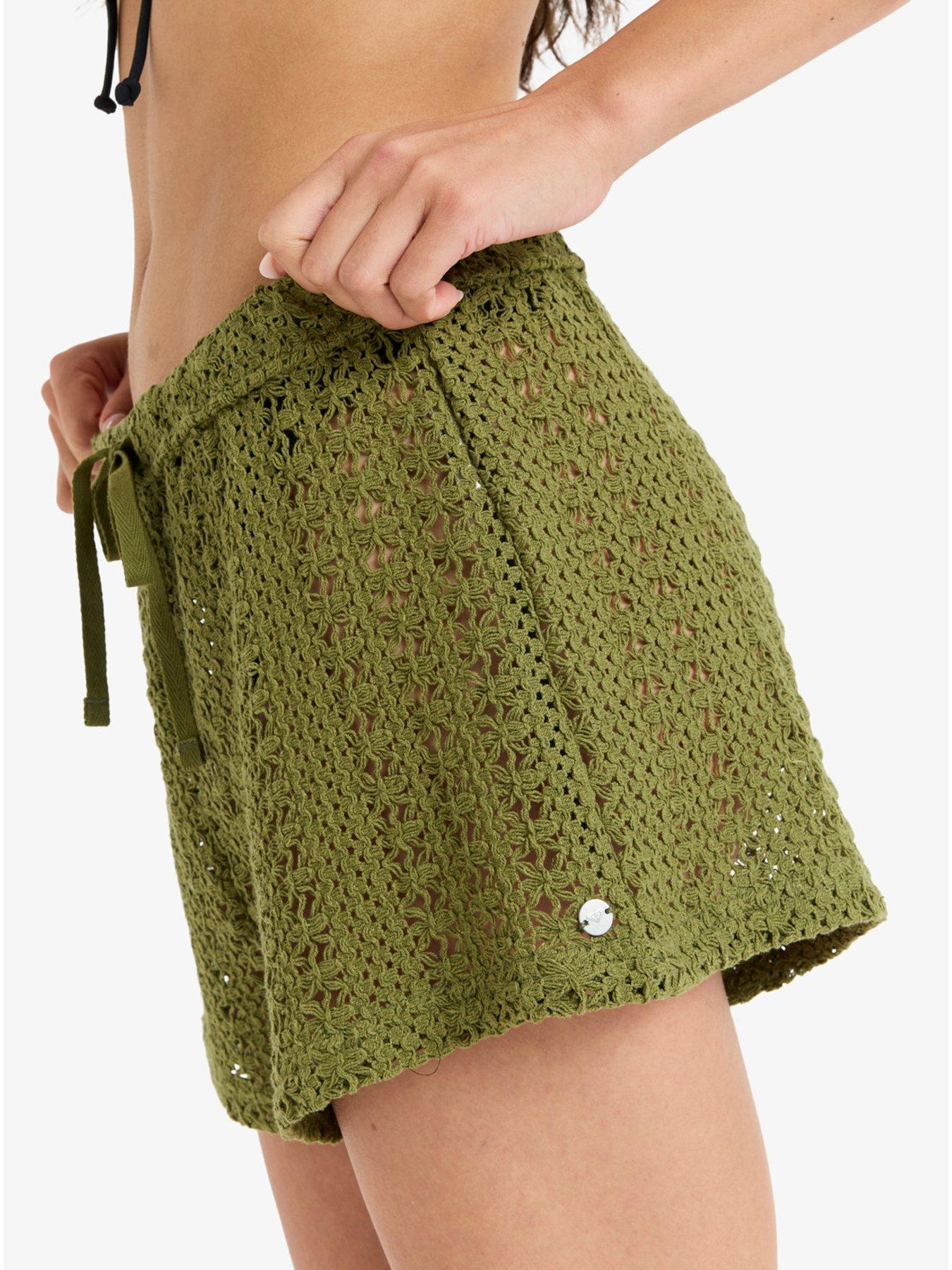  image of roxy-womens-sunnies-on-short-swim-coverup-green