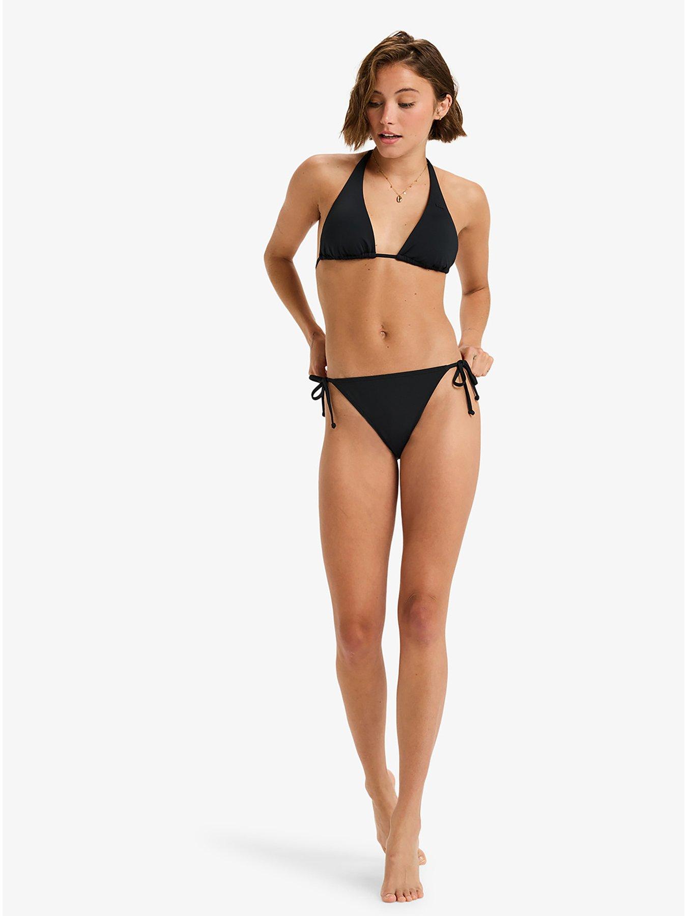 Roxy Womens Beach Classics Bikini Tie Pant Separate Bottom Swimsuit - Black