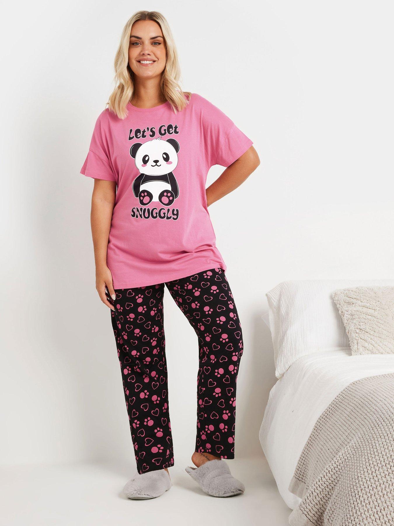 yours-curve-lets-get-snuggly-wide-leg-pj-set-pink