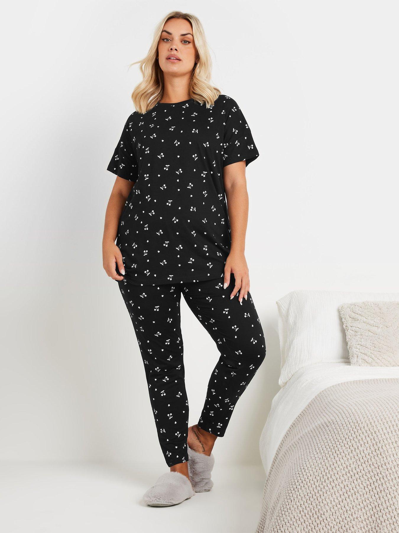 yours-curve-heart-cherries-tapered-pj-set-black