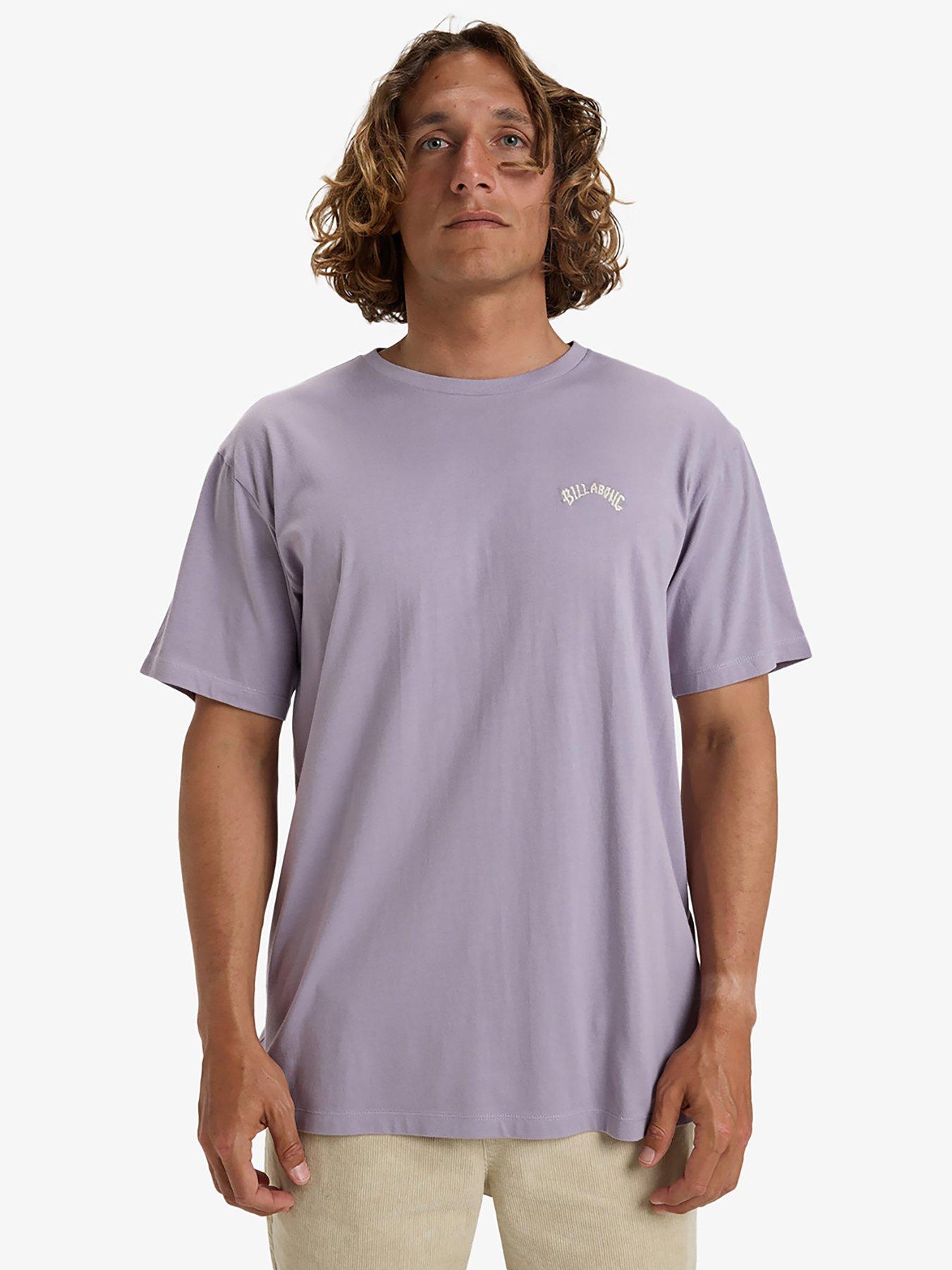 undefined Mens Arch Crew Short Sleeve Tops - Grey