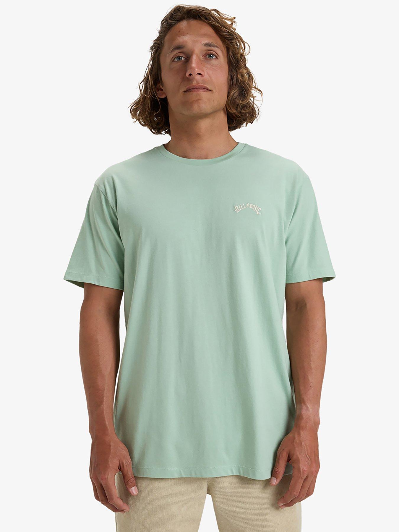 undefined Mens Arch Crew Short Sleeve Tops - Blue