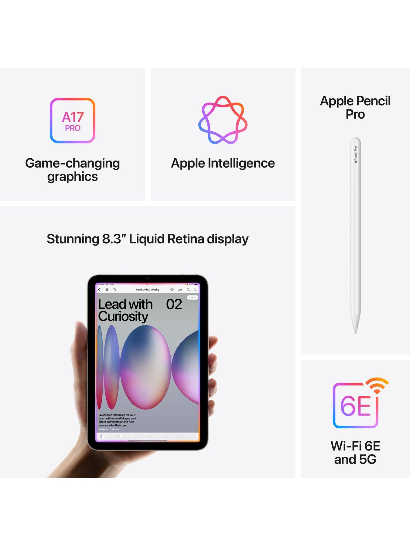 Image 5 of 7 of Apple iPad mini (7th Gen, A17 Pro, 2024) 512Gb, Wi-Fi &amp; Cellular - Blue