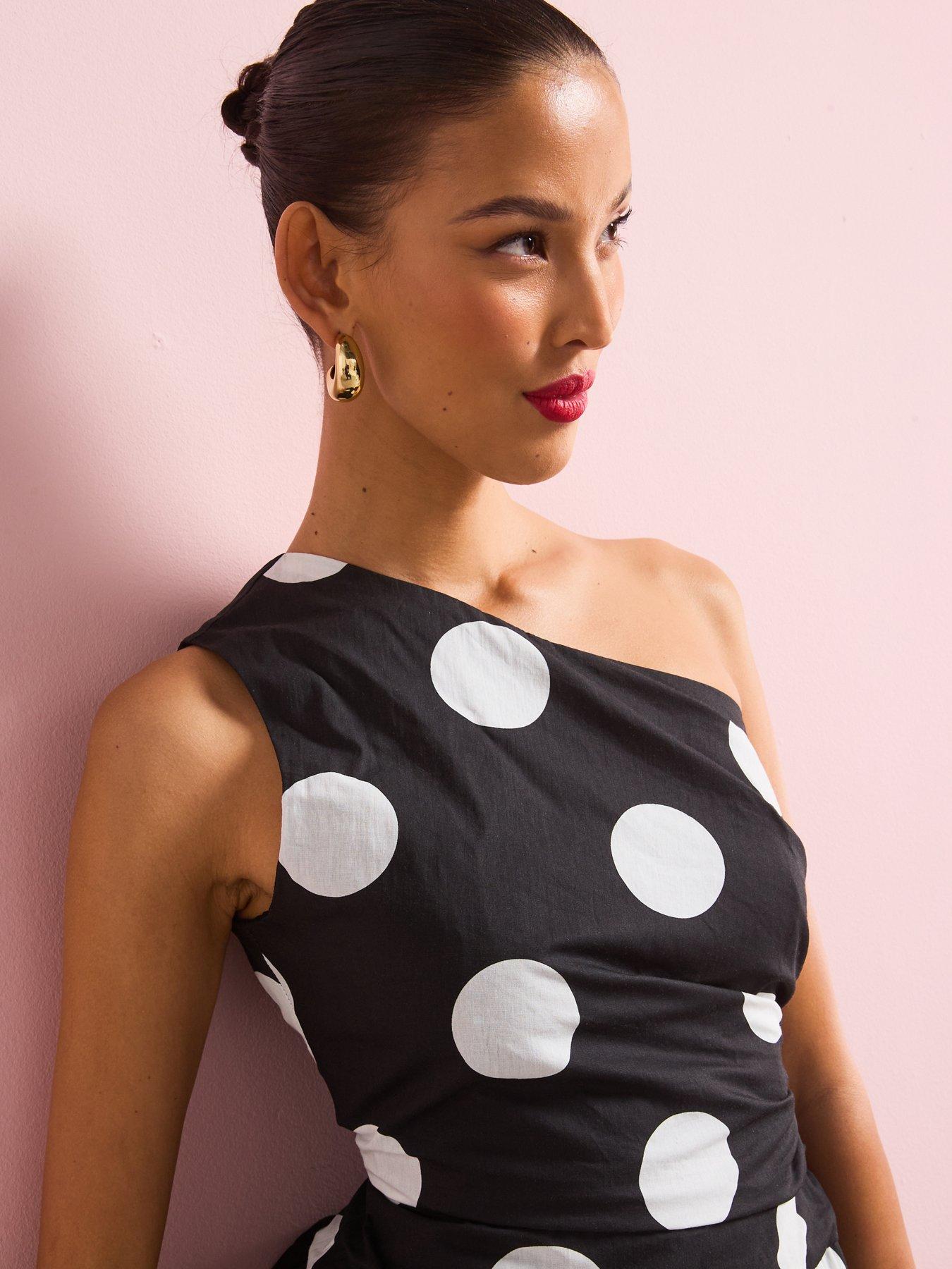  image of style-cheat-one-shoulder-puff-ball-dress-mono