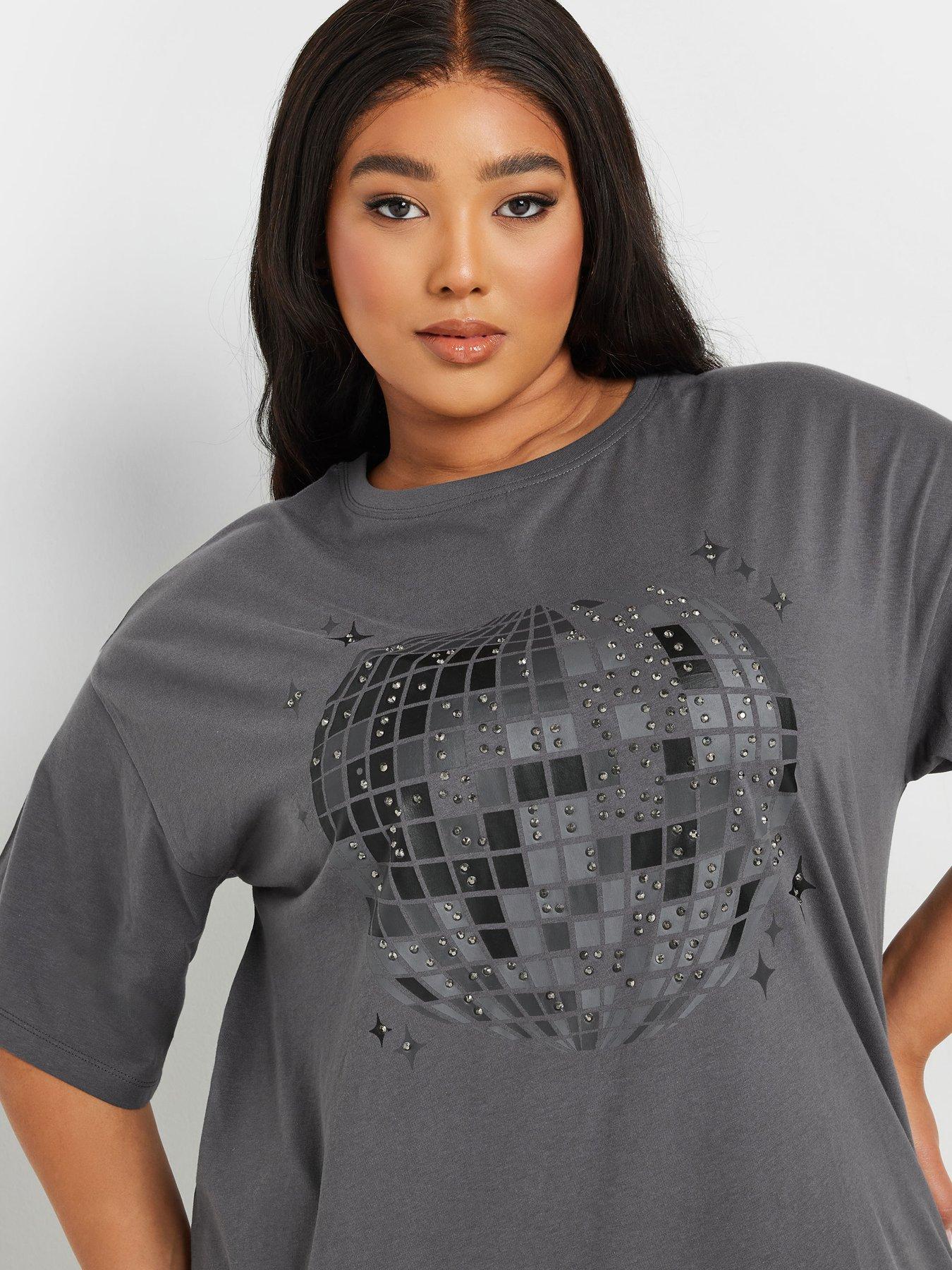  image of yours-curve-disco-ball-placement-print-t-shirt