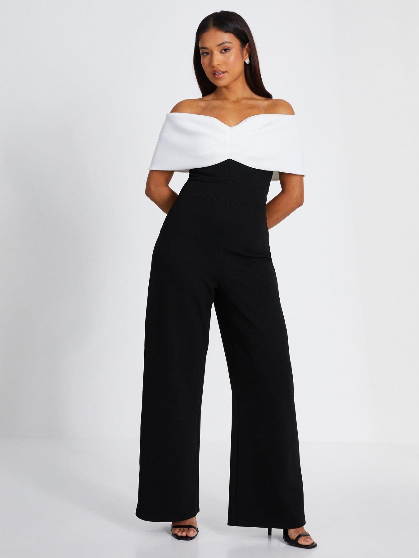 Black quiz jumpsuit online