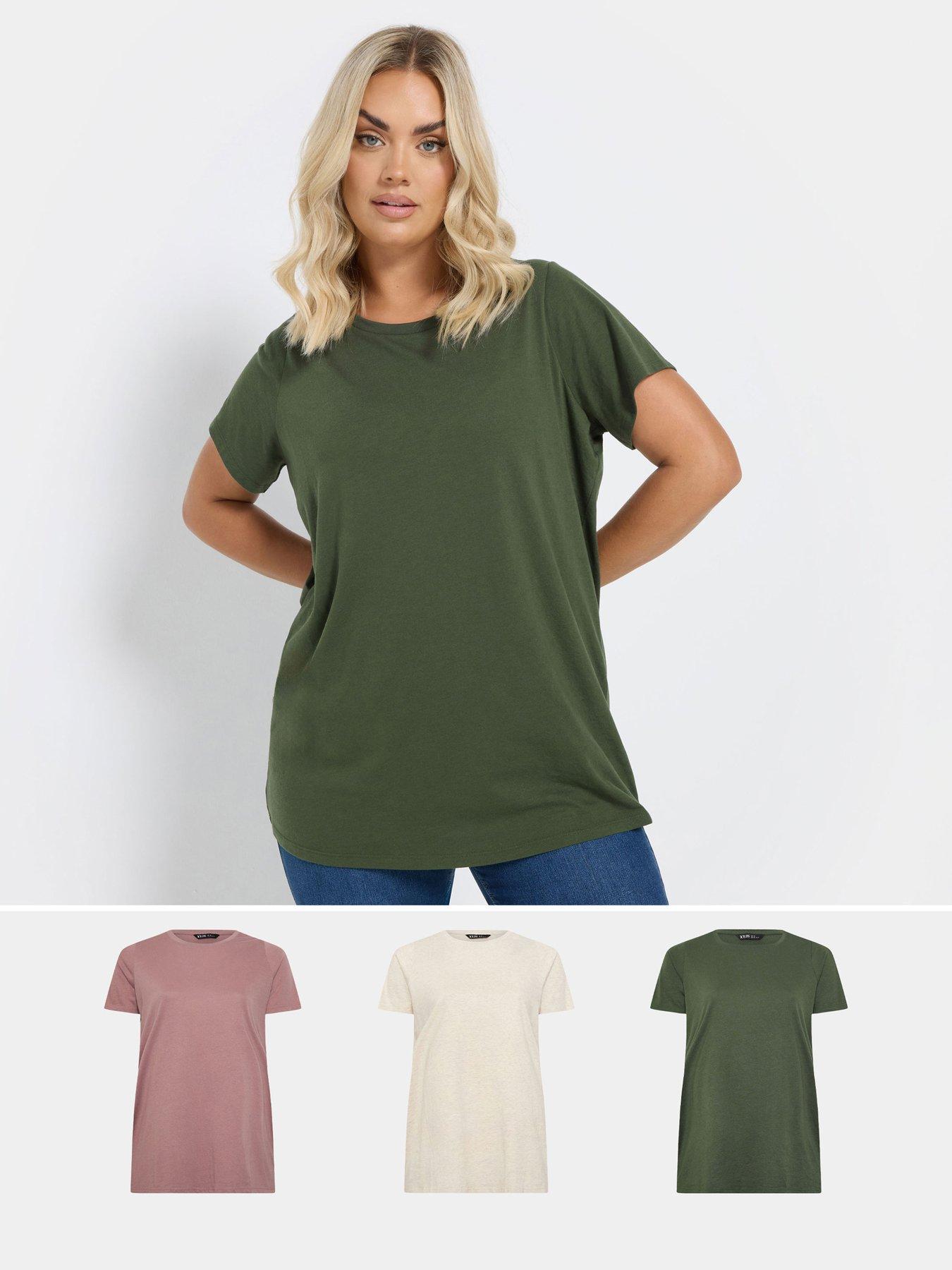 undefined Curve 3 Pack Short Sleeve Basic T-shirt - Multi