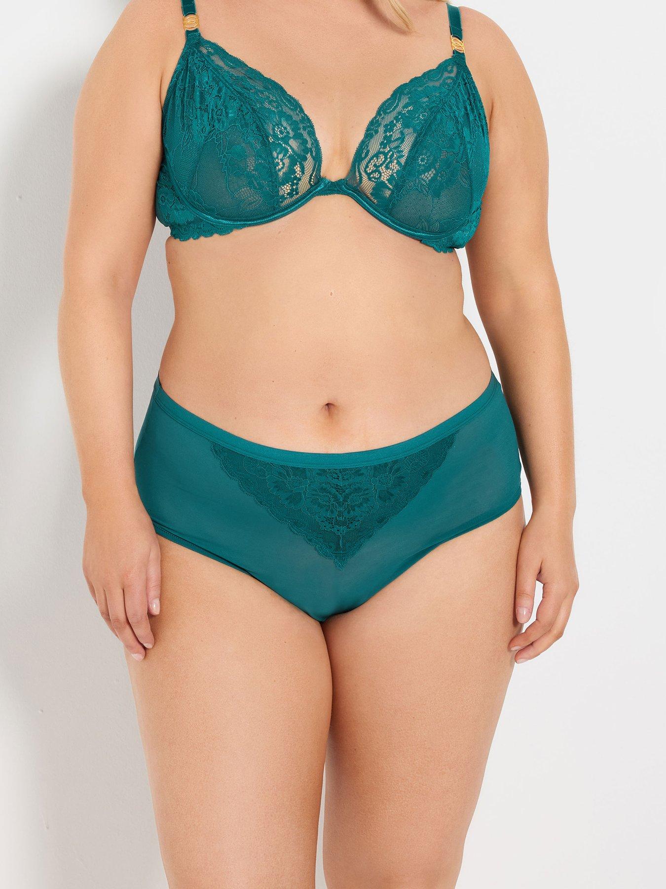 Image 3 of 4 of Yours Curve Darcey Lace Underwired Plunge Bra