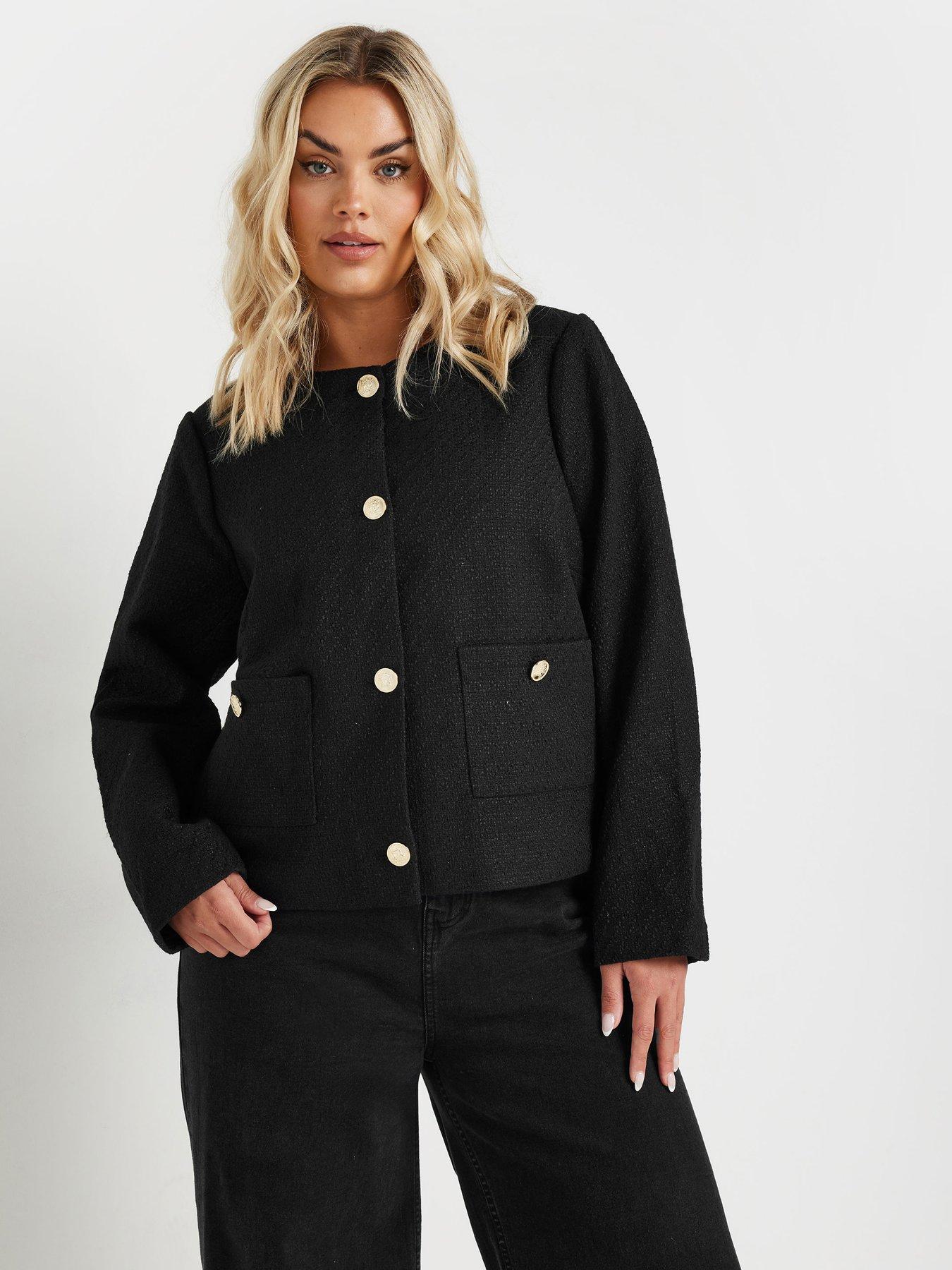 undefined Curve Boucle Jacket - Black