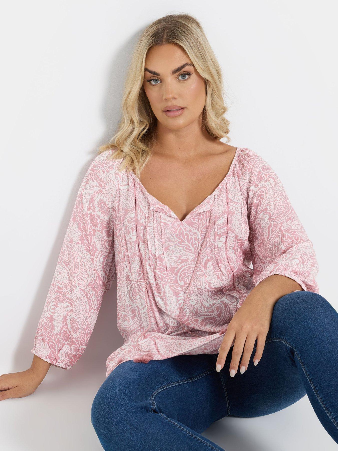  image of yours-curve-crinkle-gypsy-top-pink