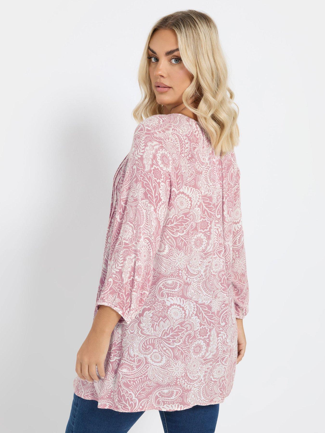  image of yours-curve-crinkle-gypsy-top-pink