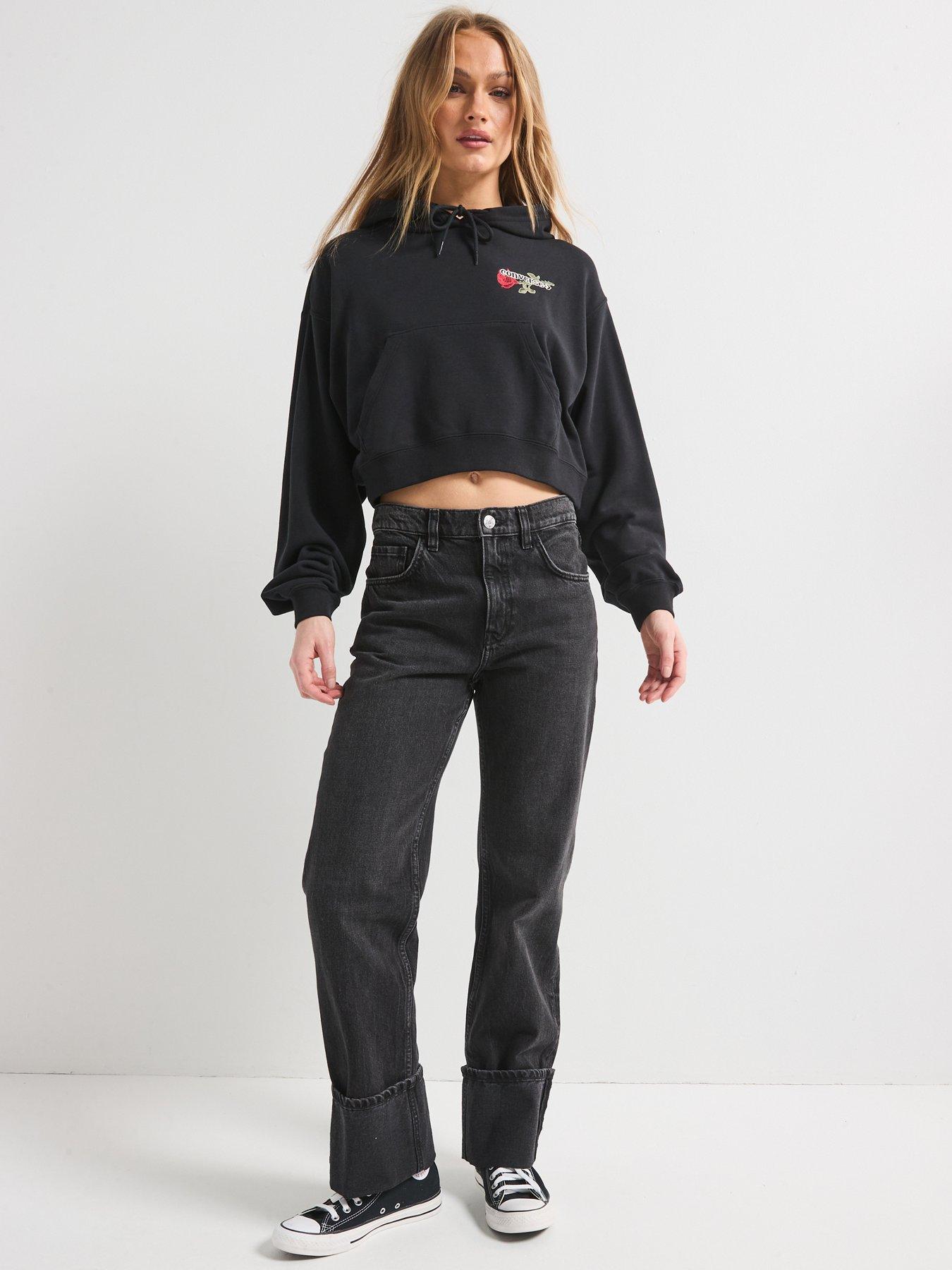  image of converse-womens-v-day-essentials-hoodie-black