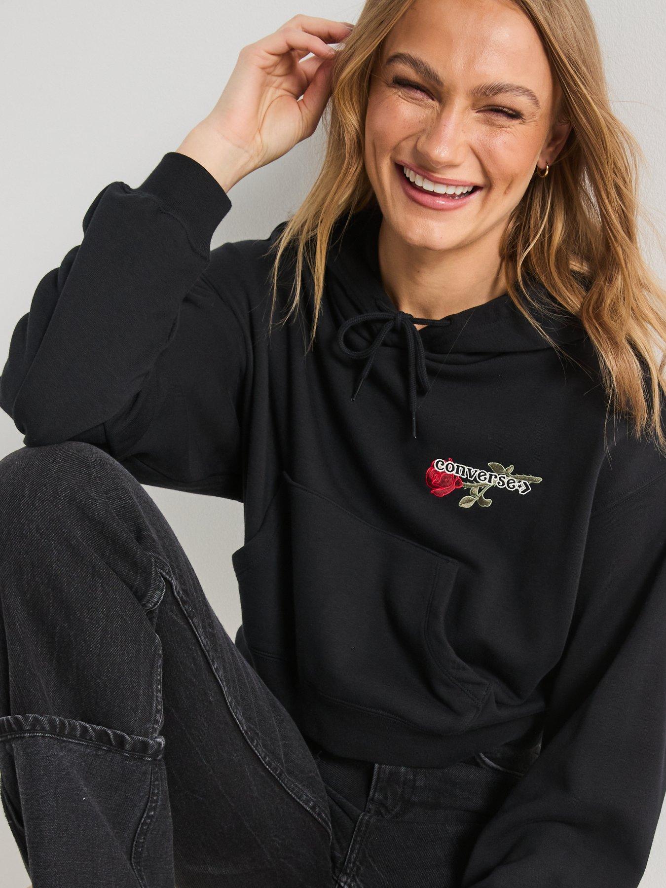  image of converse-womens-v-day-essentials-hoodie-black