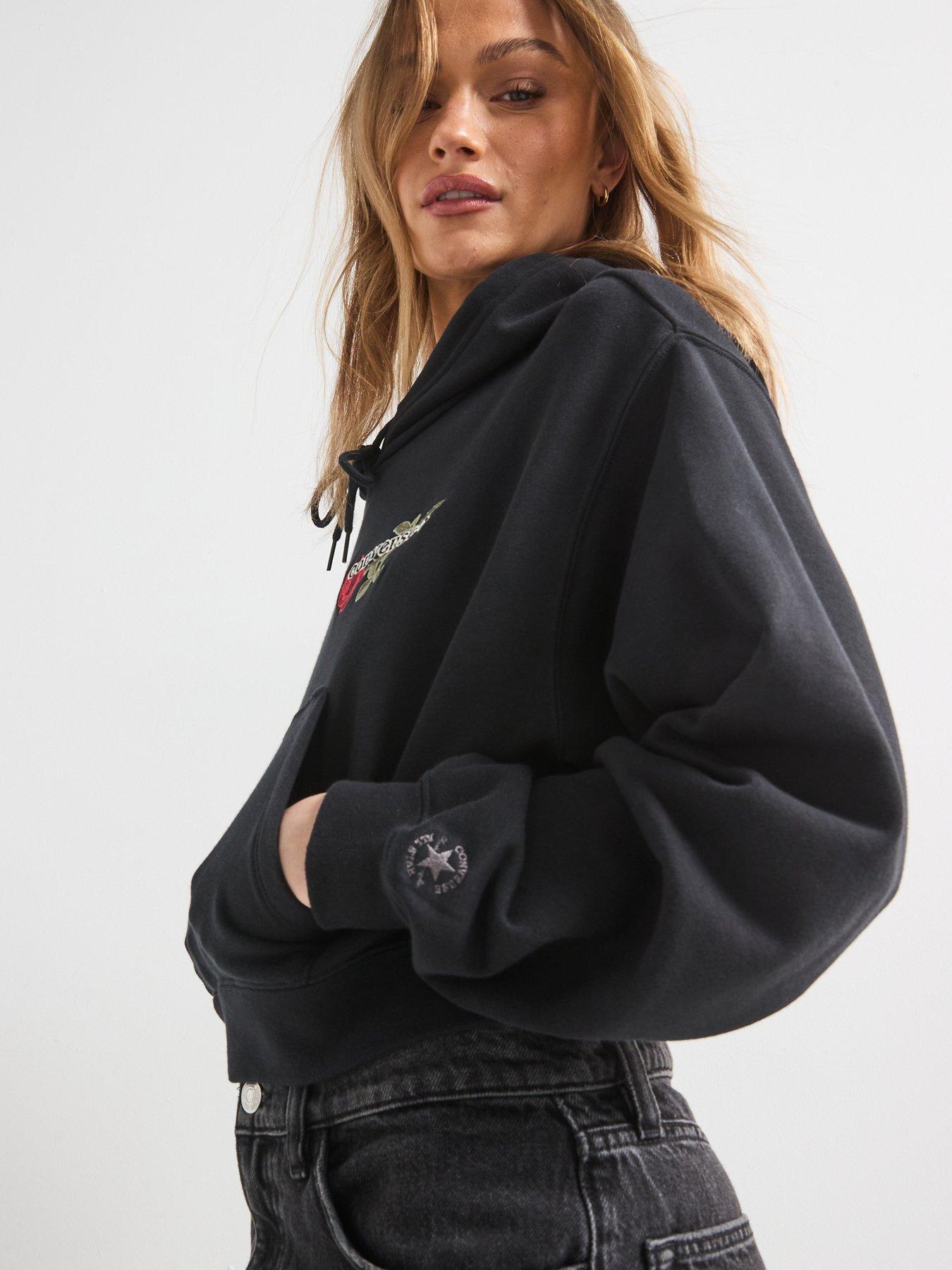  image of converse-womens-v-day-essentials-hoodie-black